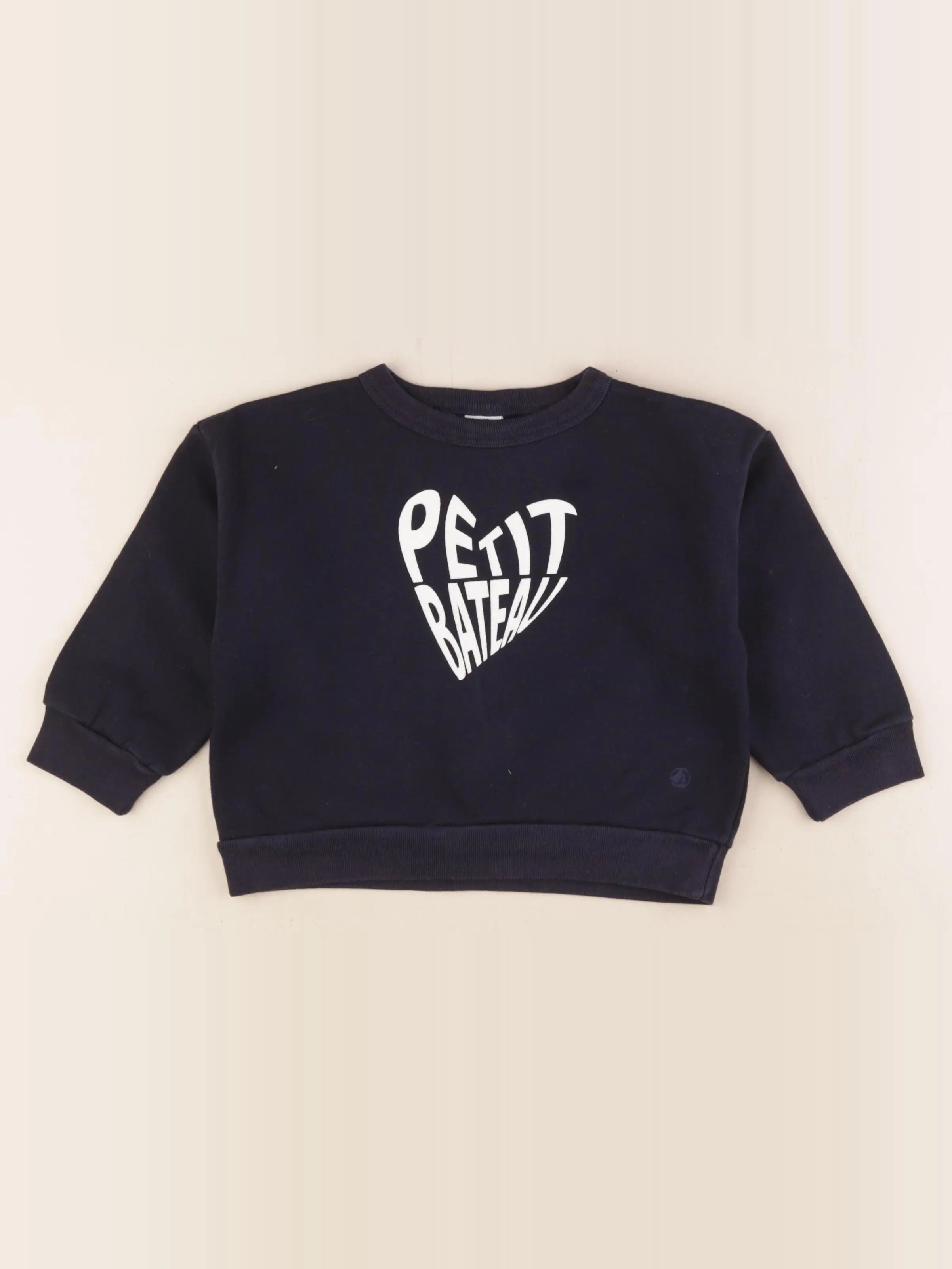Petit Bateau - sweat bleu - 3 ans
