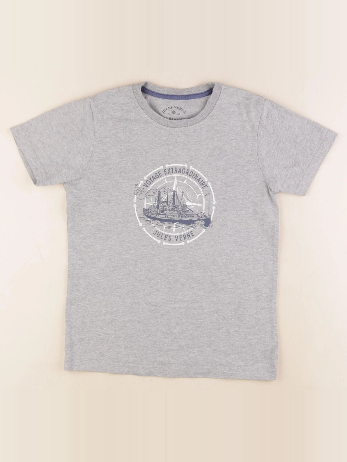 Cyrillus - tee-shirt gris - 10 ans