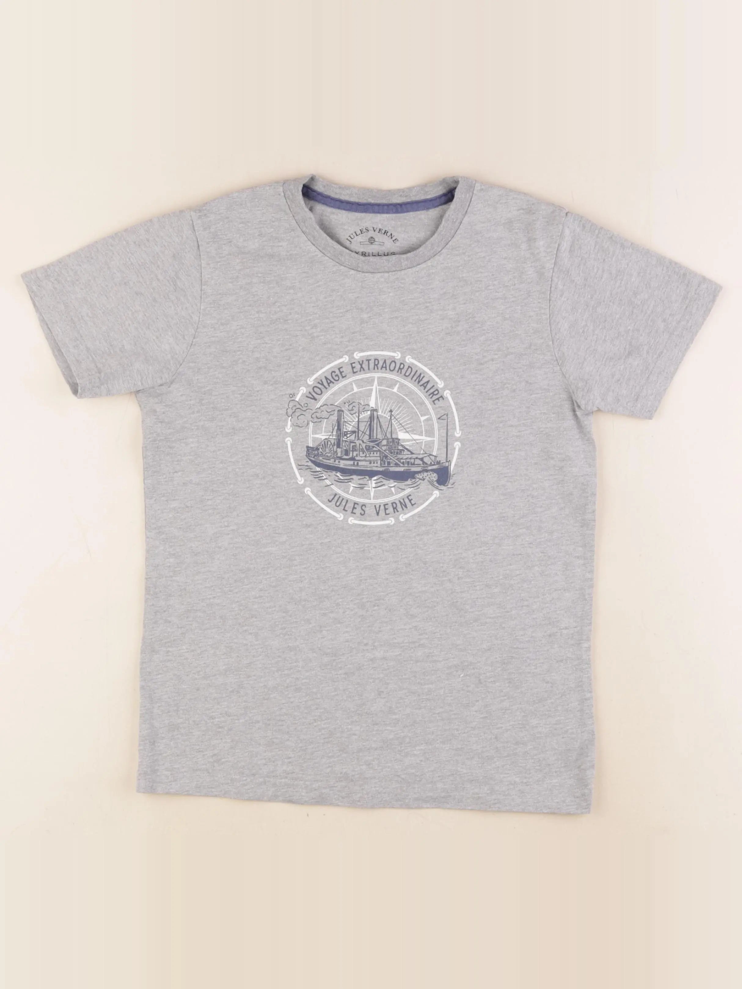 Cyrillus - tee-shirt gris - 10 ans