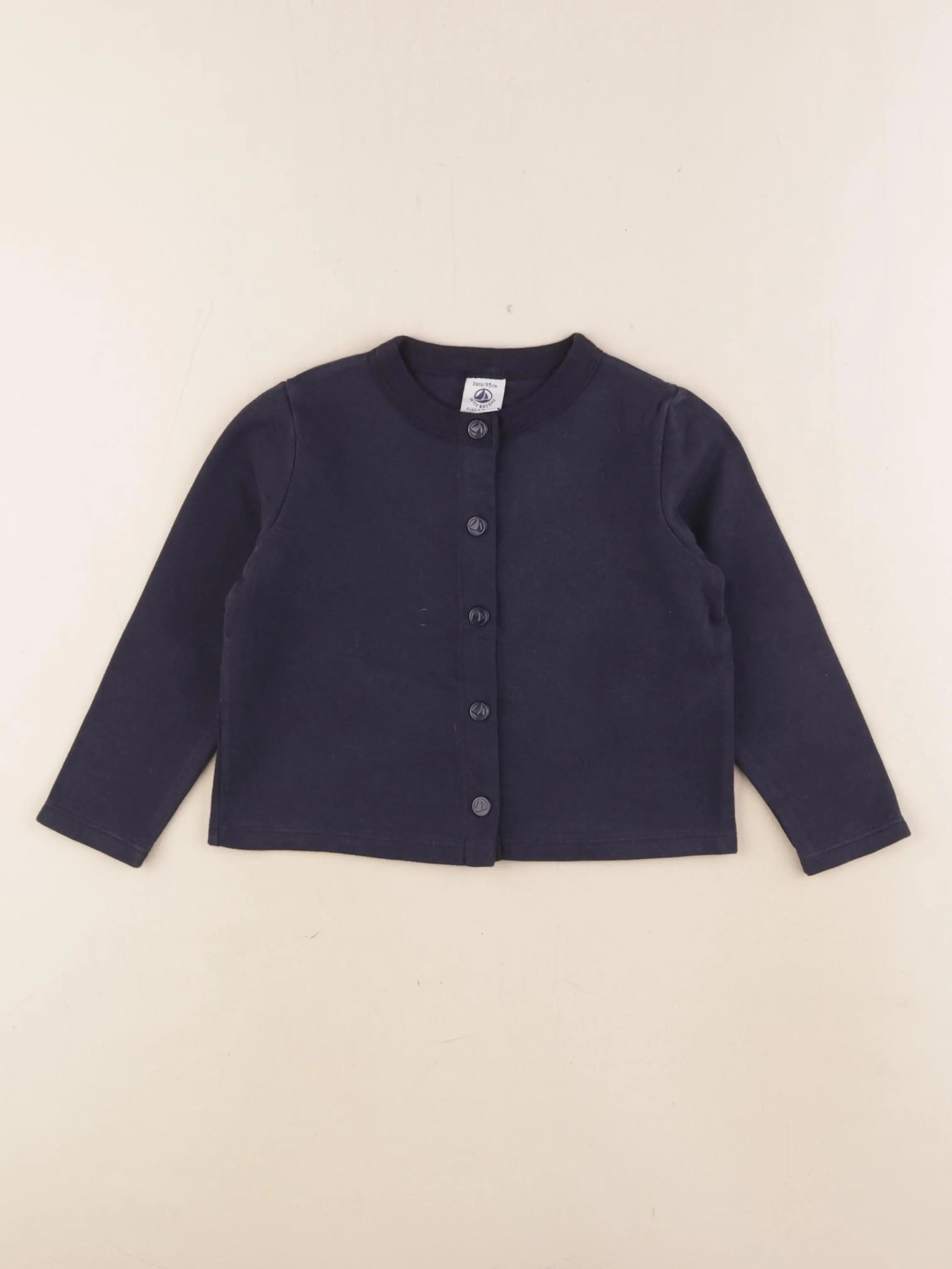 Petit Bateau - sweat bleu - 3 ans
