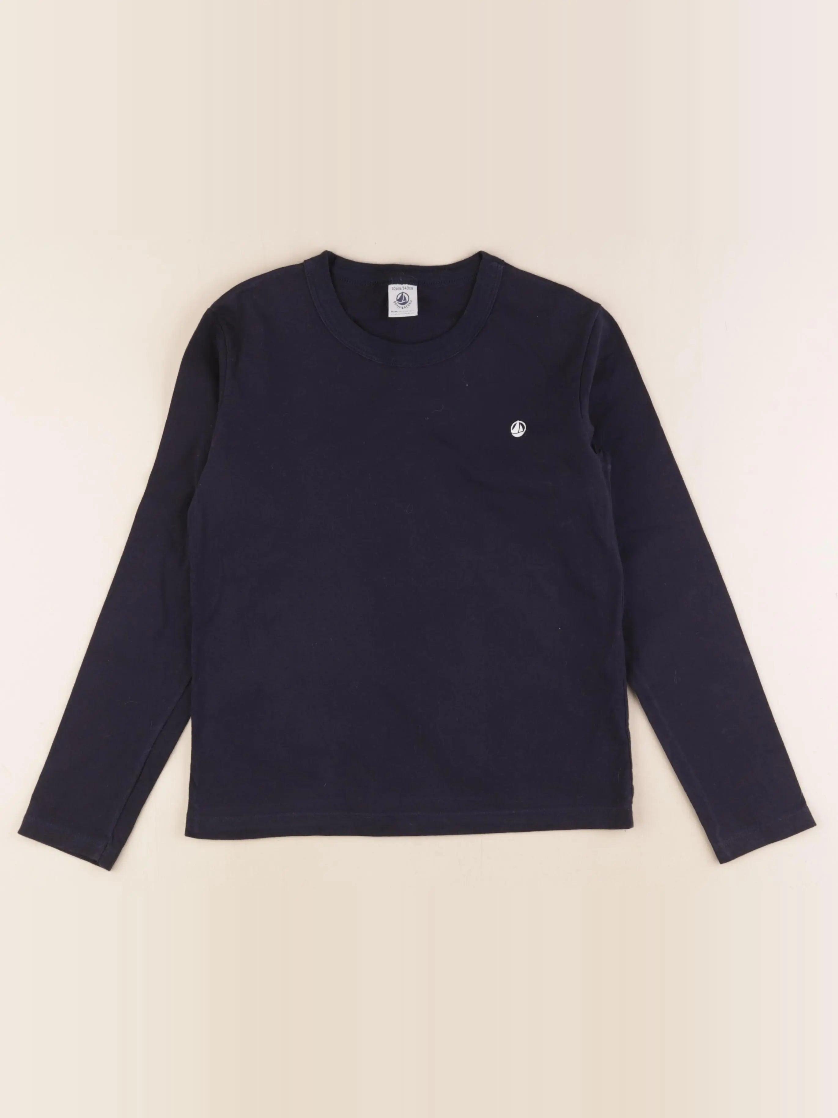 Petit Bateau - tee-shirt bleu - 10 ans