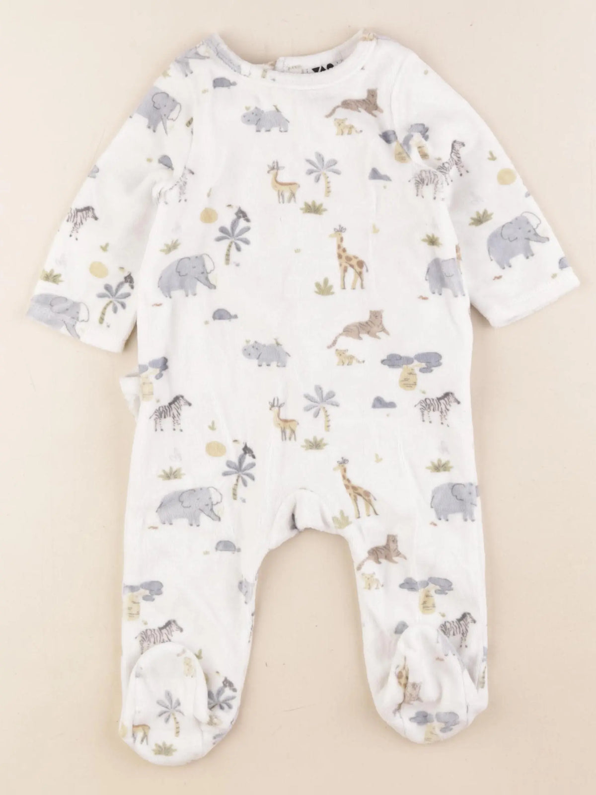 Tape à l'oeil - pyjama velours multicolore - 9 mois
