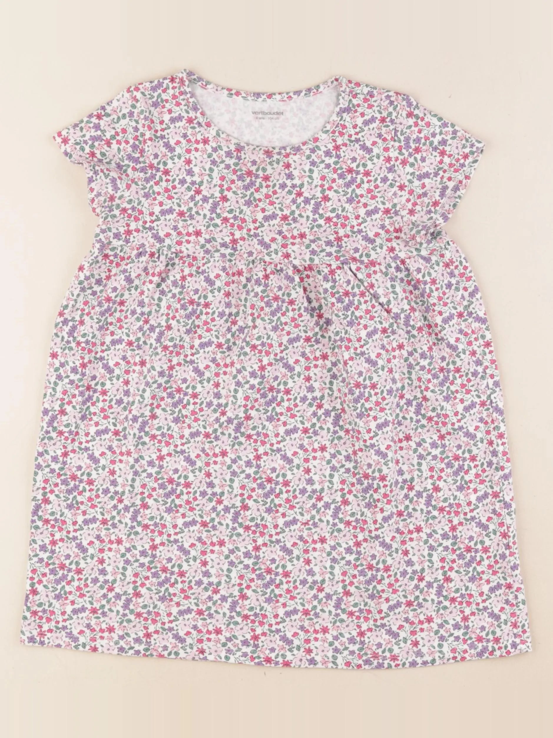 Vertbaudet - robe multicolore - 4 ans