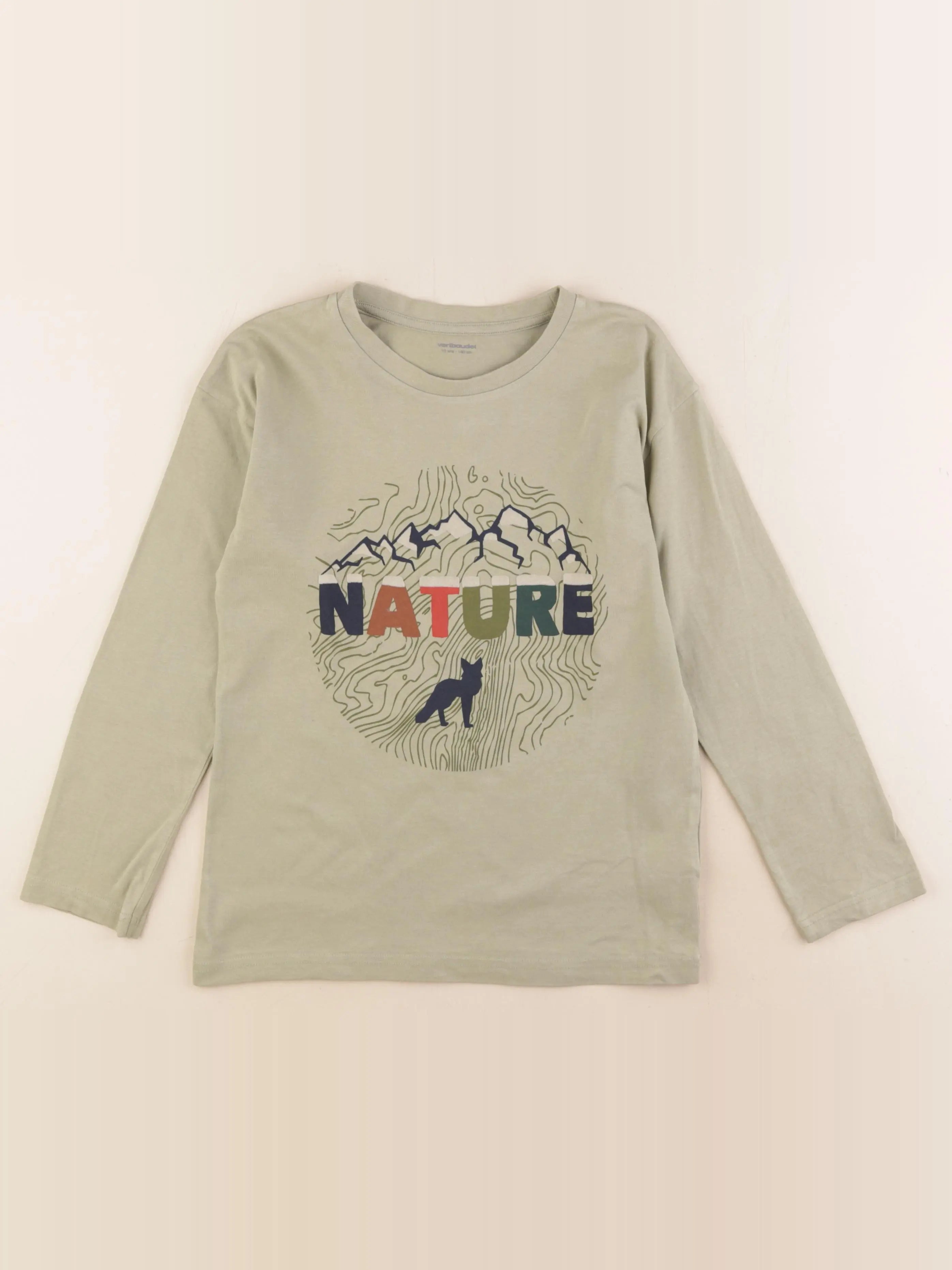 Vertbaudet - tee-shirt vert - 10 ans
