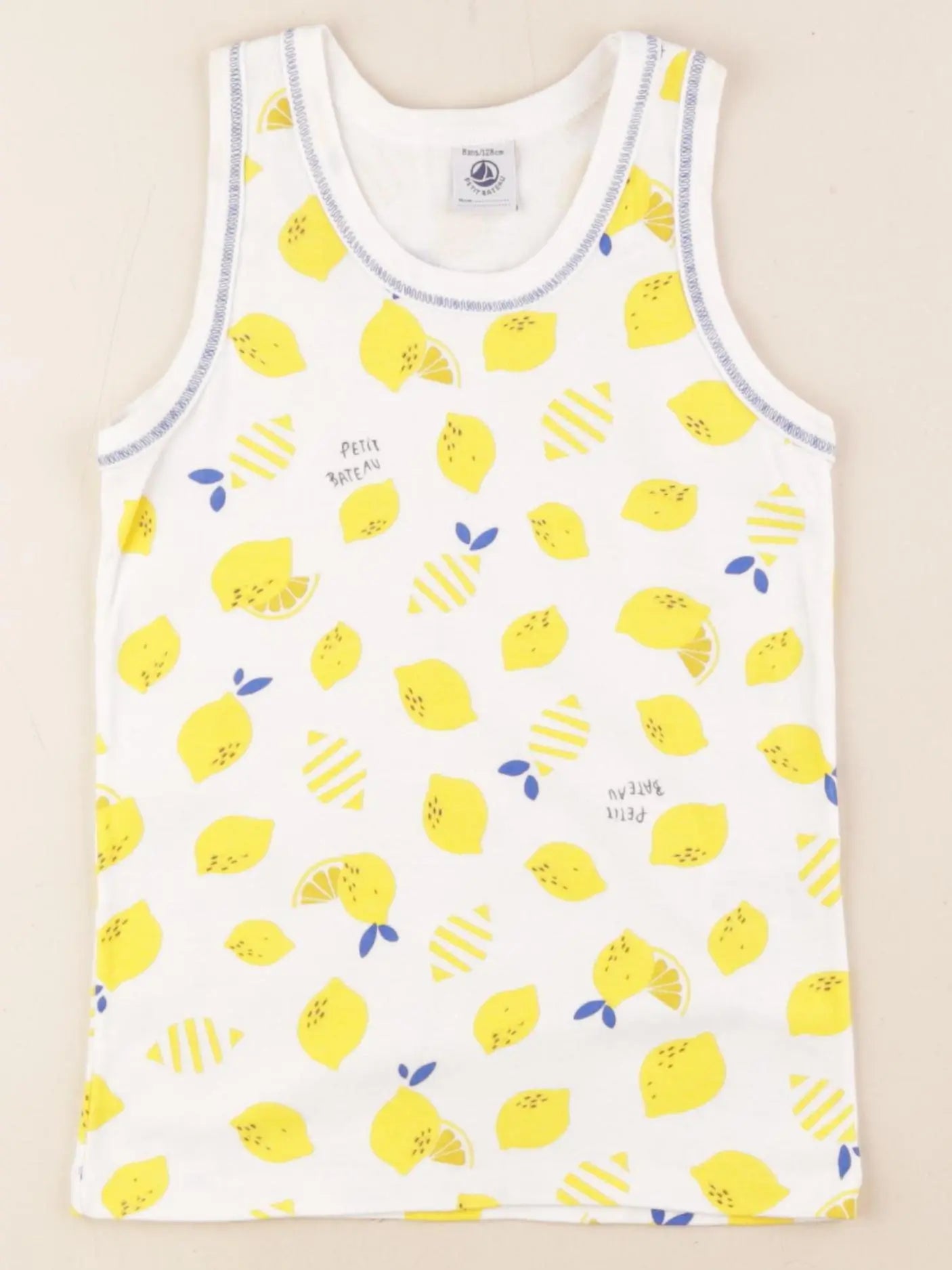 Petit Bateau - maillot de corps jaune - 8 ans
