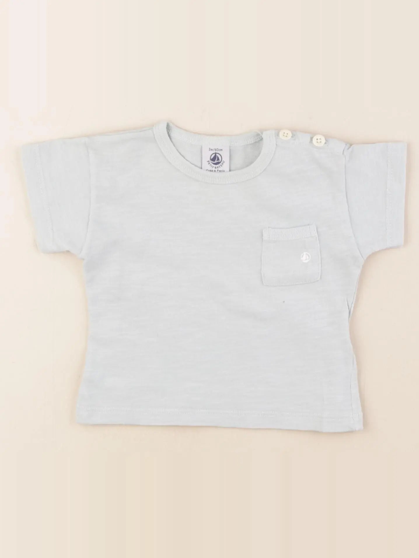 Petit Bateau - tee-shirt vert - 3 mois