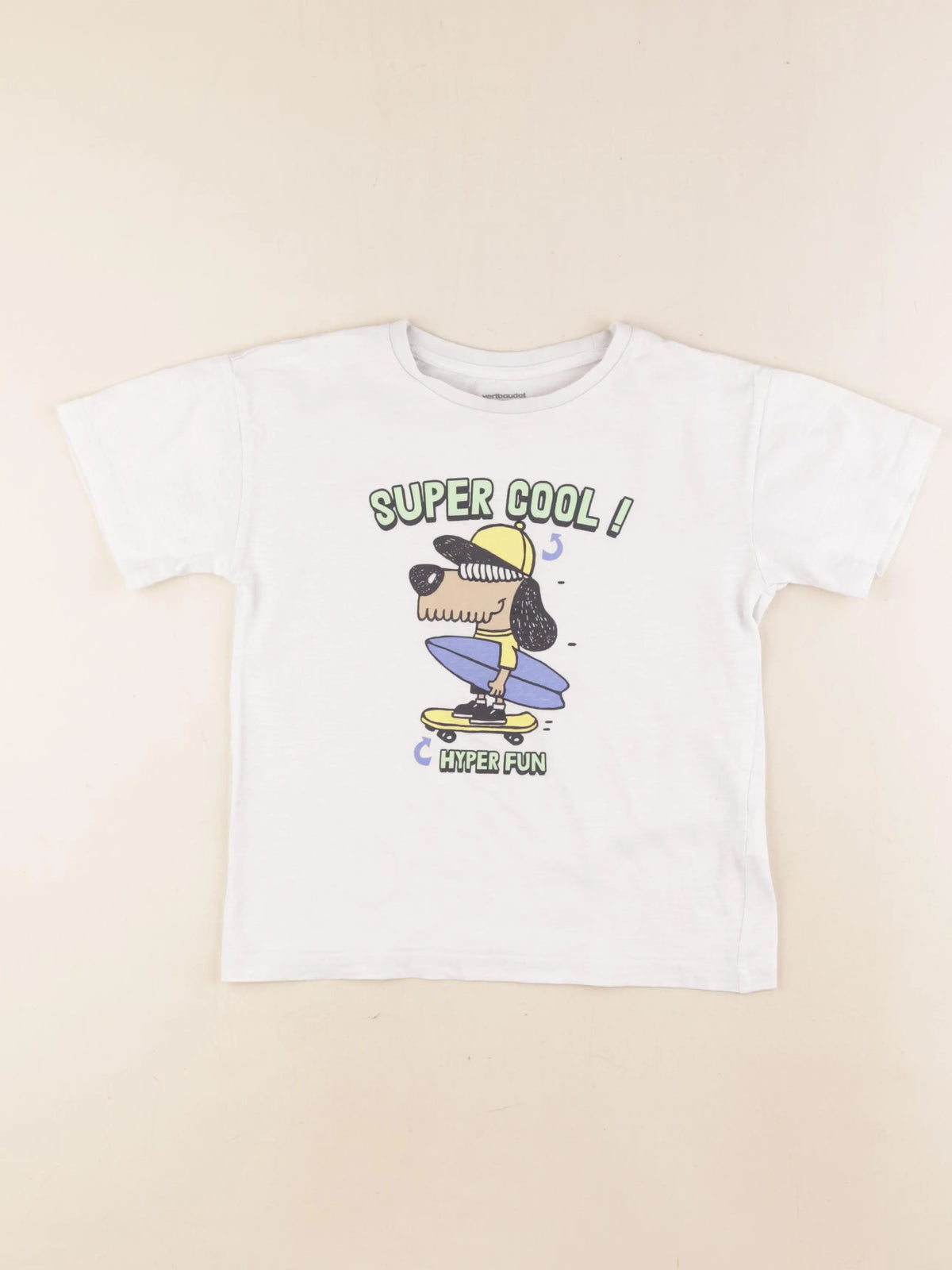 Vertbaudet - tee-shirt blanc - 8 ans