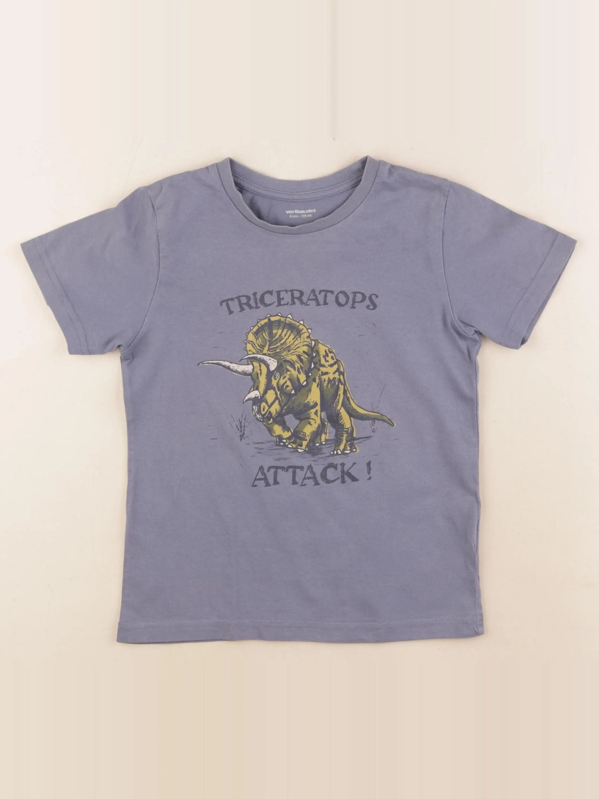 Vertbaudet - tee-shirt bleu - 8 ans