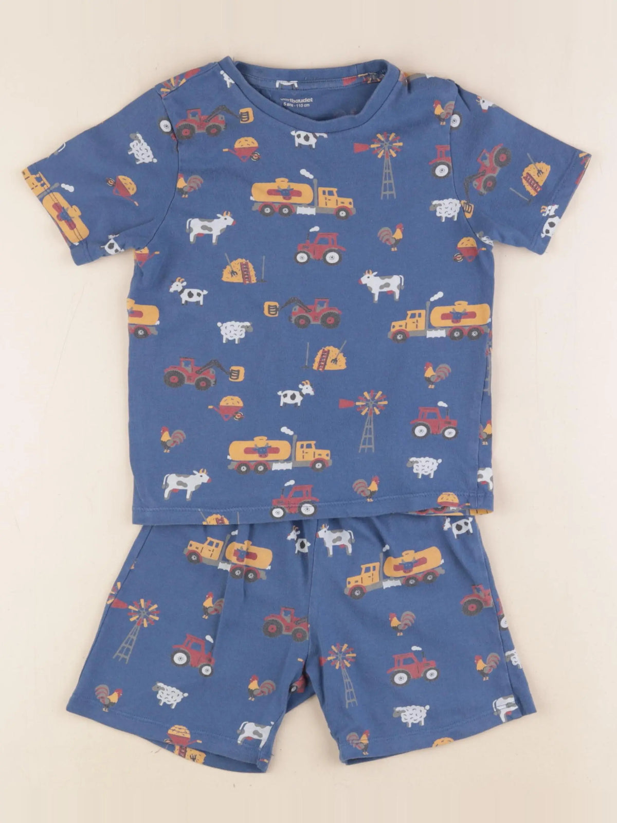 Vertbaudet - pyjama coton bleu - 5 ans