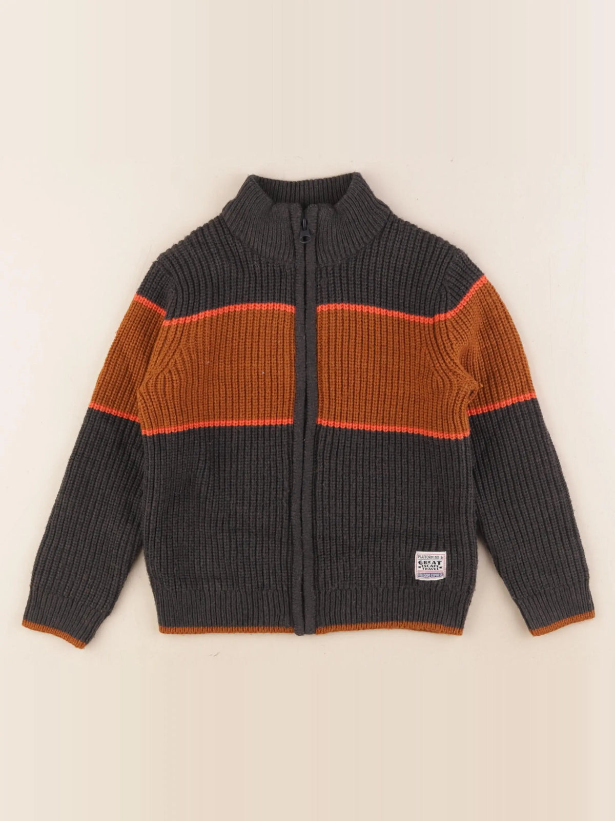 Tape à l'oeil - gilet gris, marron - 4 ans