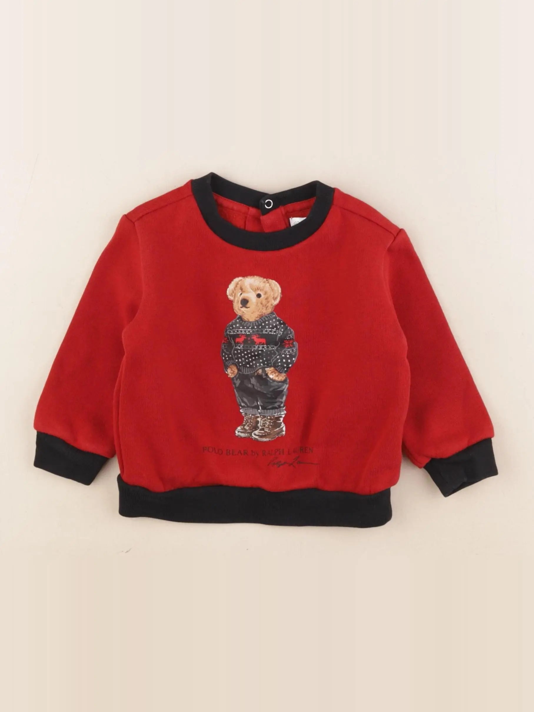 Ralph Lauren - sweat rouge - 9 mois