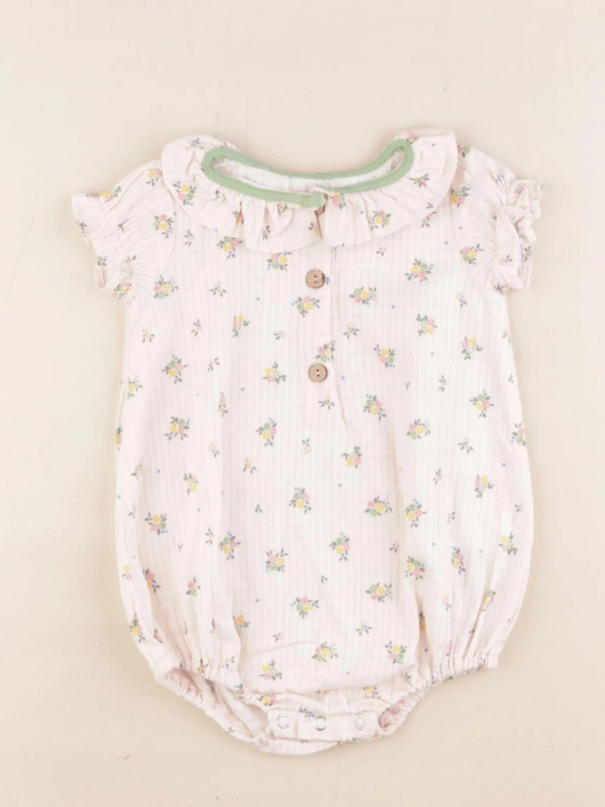 Frangin Frangine - combinaison vert, rose - 12/18 mois