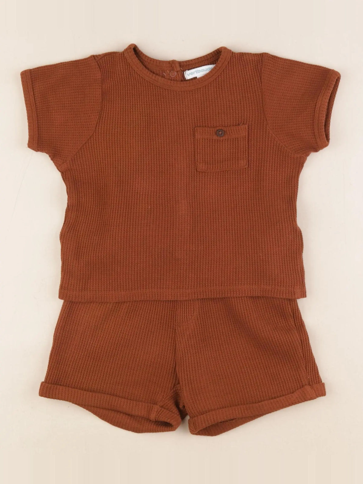 Vertbaudet - ensemble marron - 18 mois
