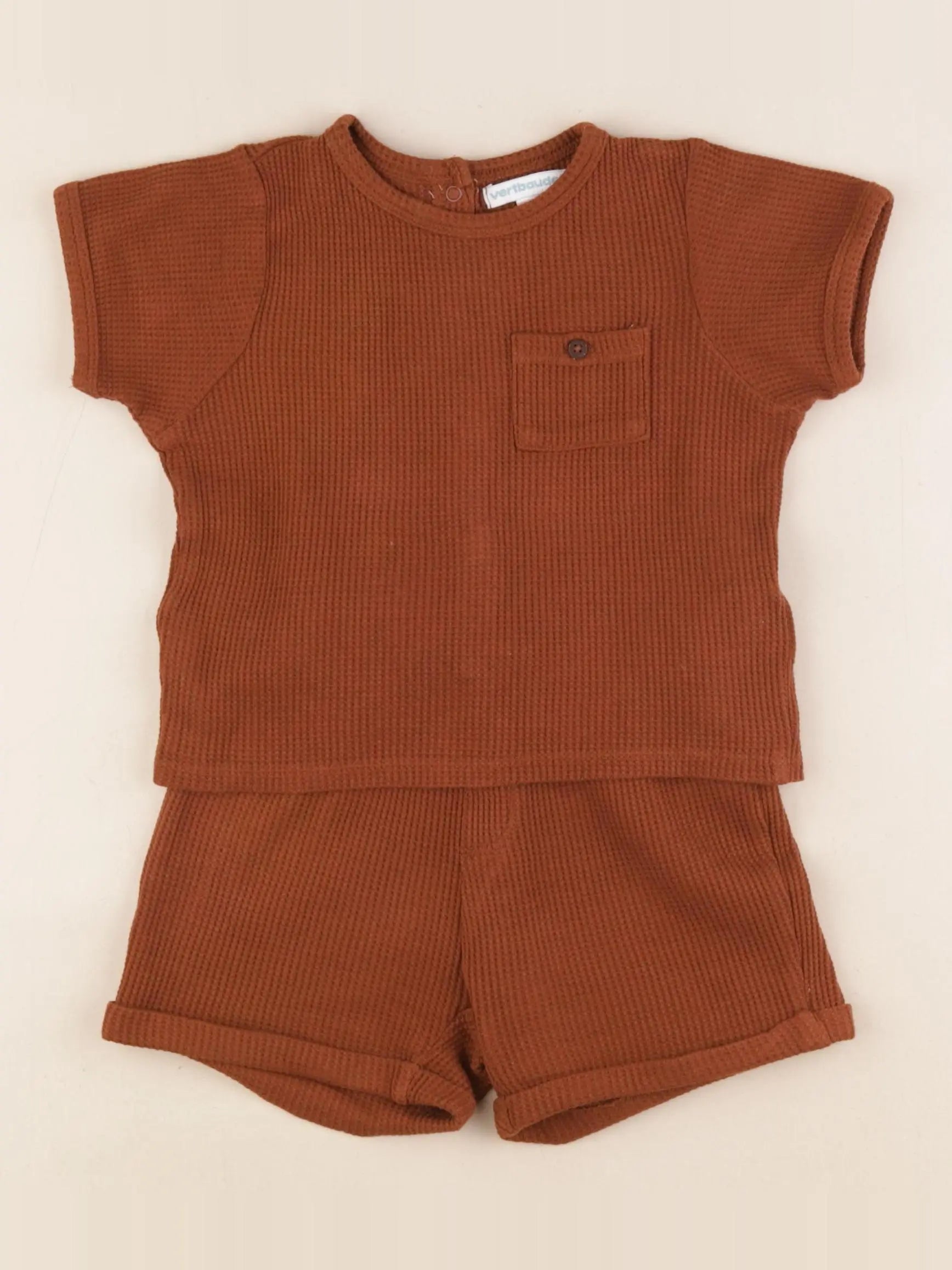 Vertbaudet - ensemble marron - 18 mois