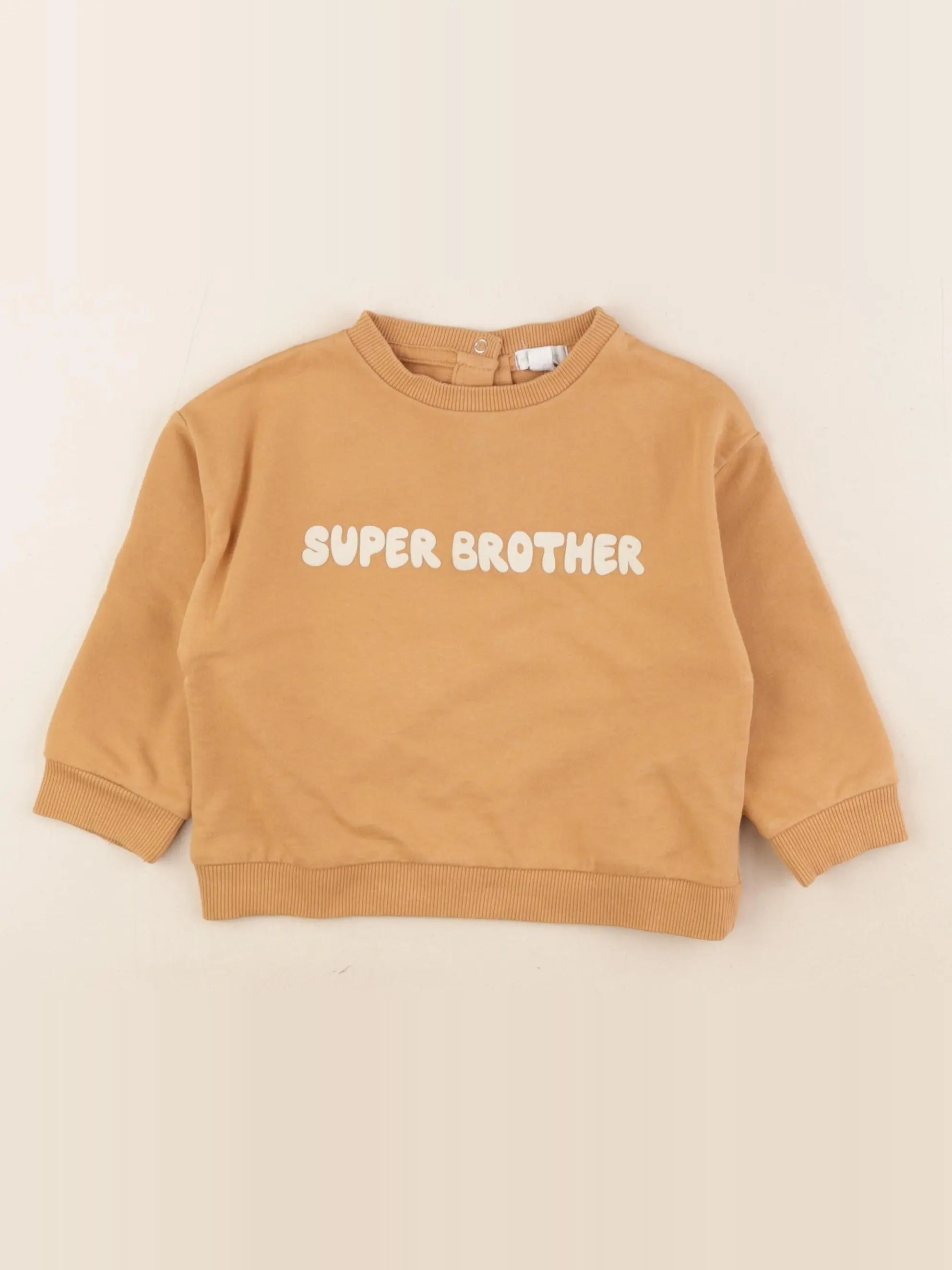 Vertbaudet - sweat marron - 24 mois