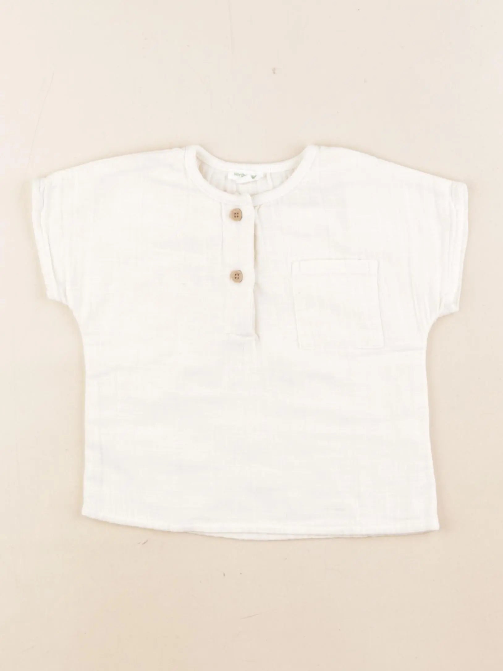 Vertbaudet - tee-shirt beige - 18 mois