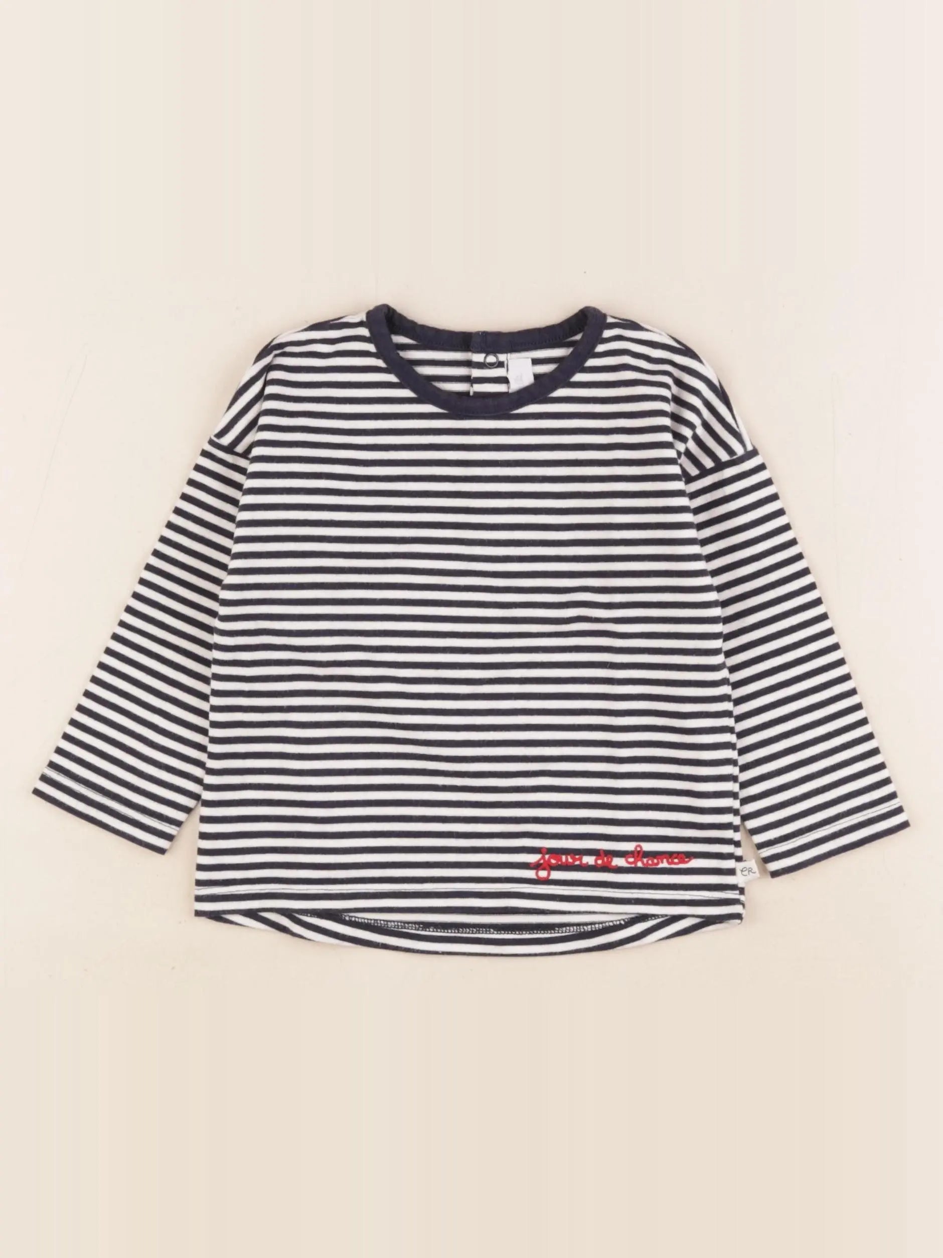 Cadet Rousselle - tee-shirt bleu, blanc - 18 mois
