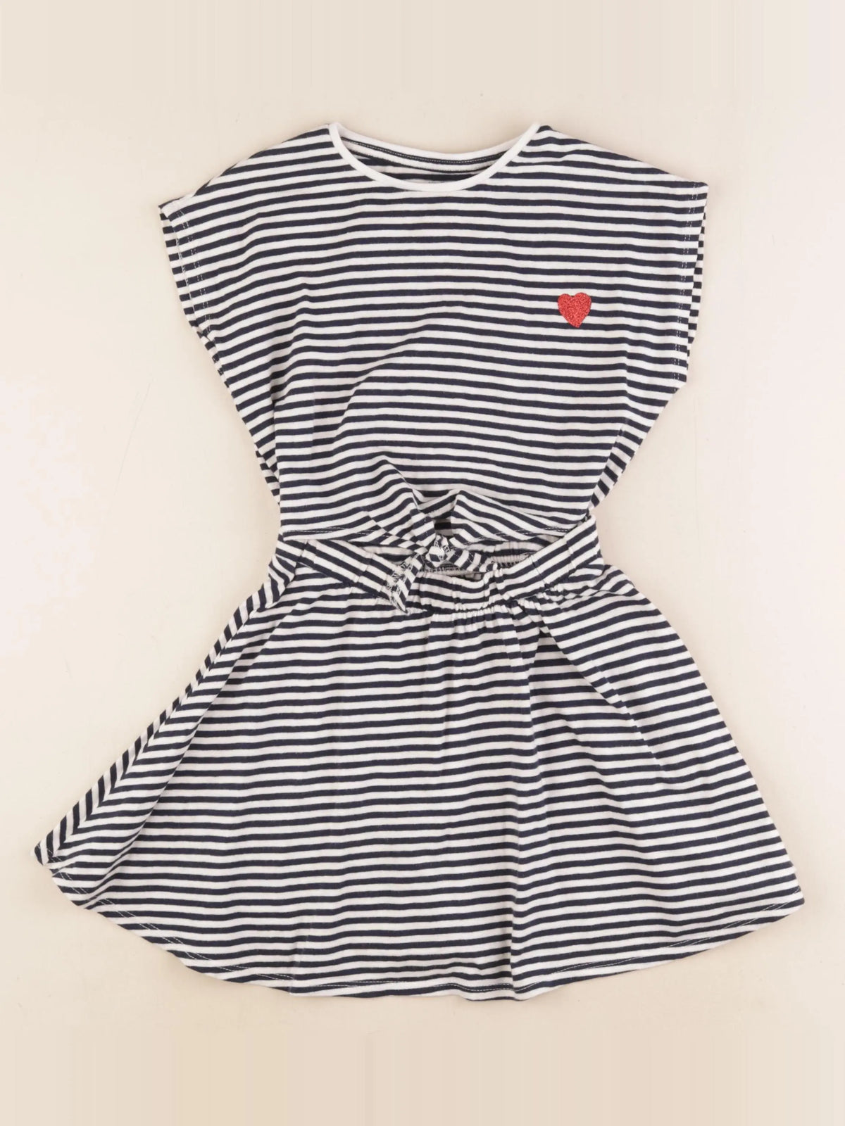 Vertbaudet - robe bleu, blanc - 5 ans