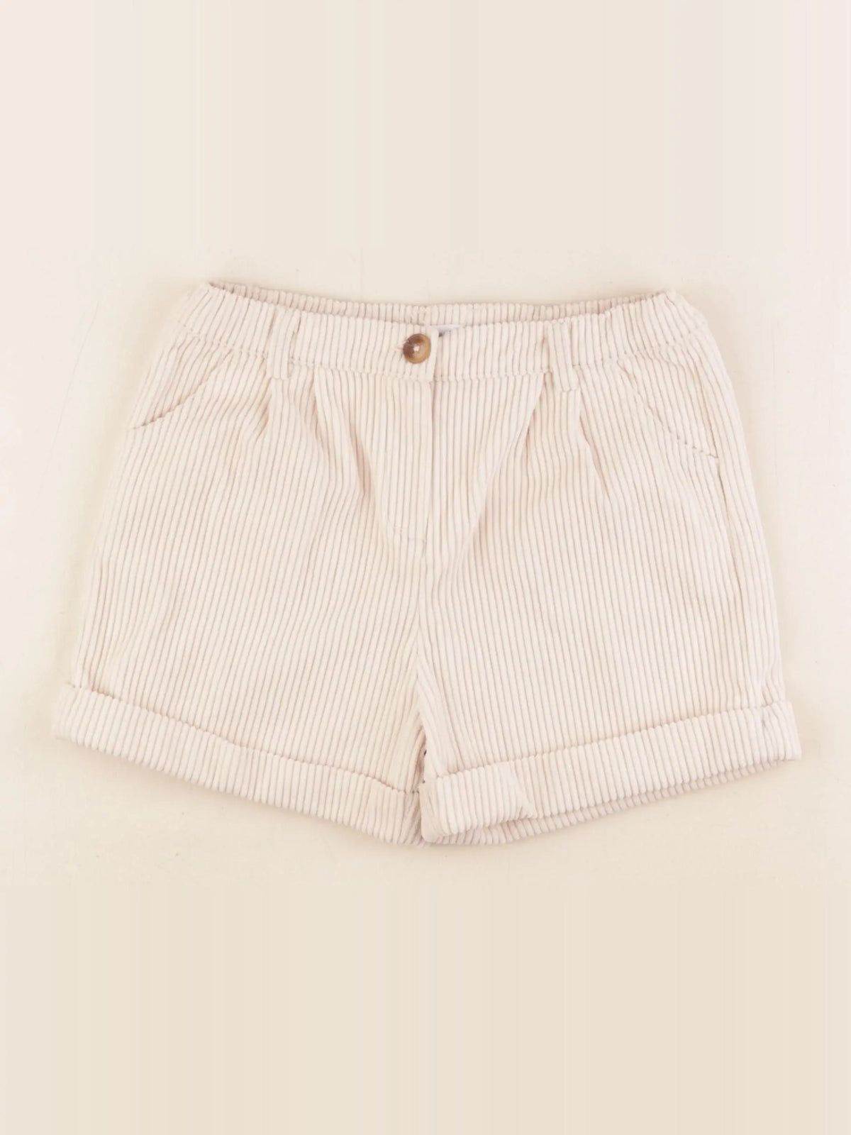 Vertbaudet - short beige - 8 ans