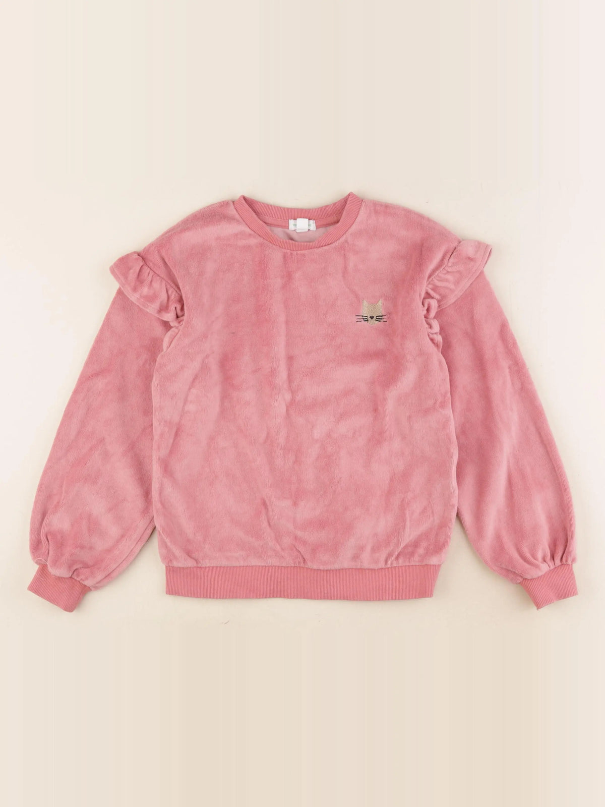 Vertbaudet - sweat rose - 6 ans