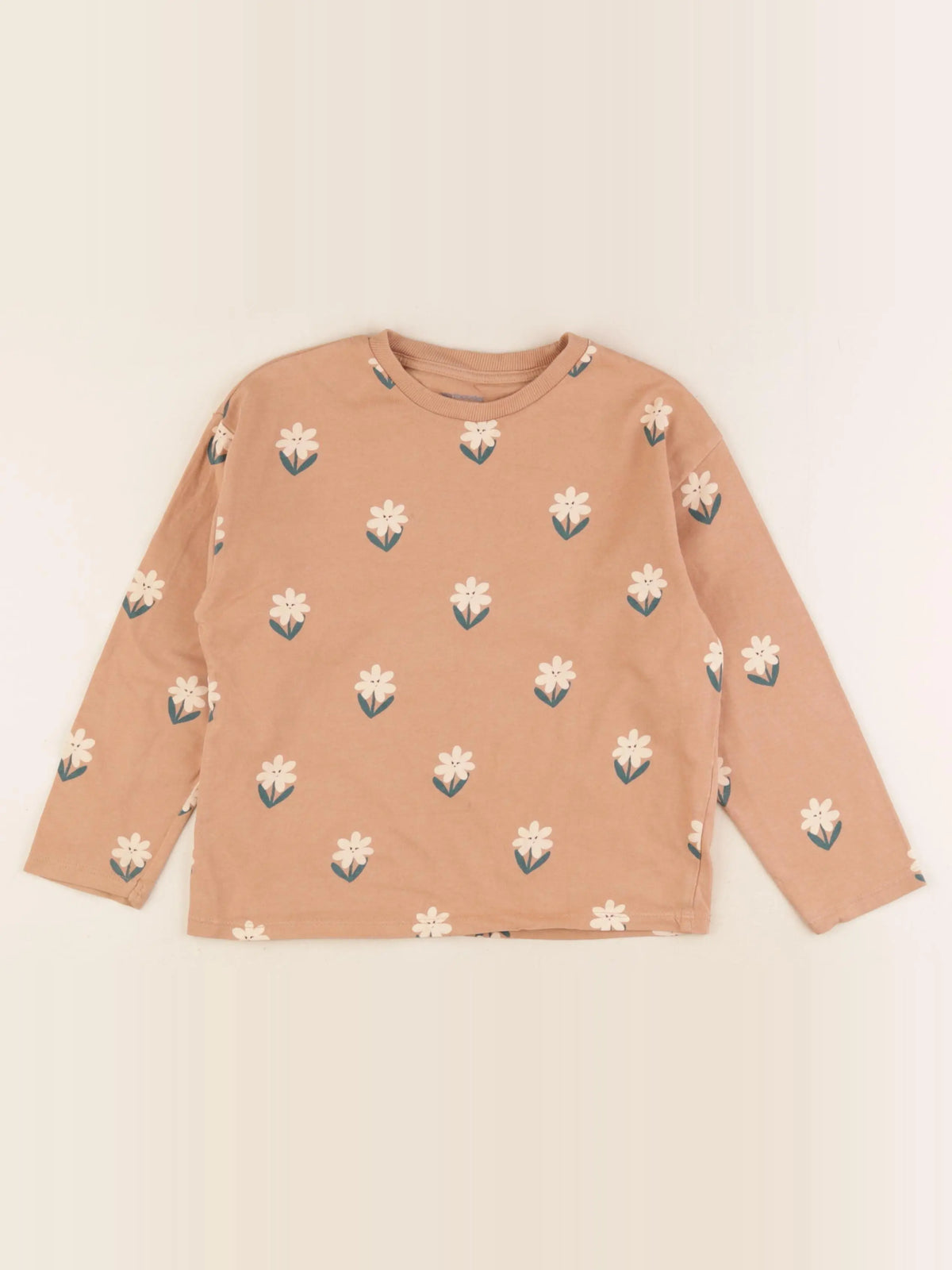Vertbaudet - tee-shirt marron - 6 ans