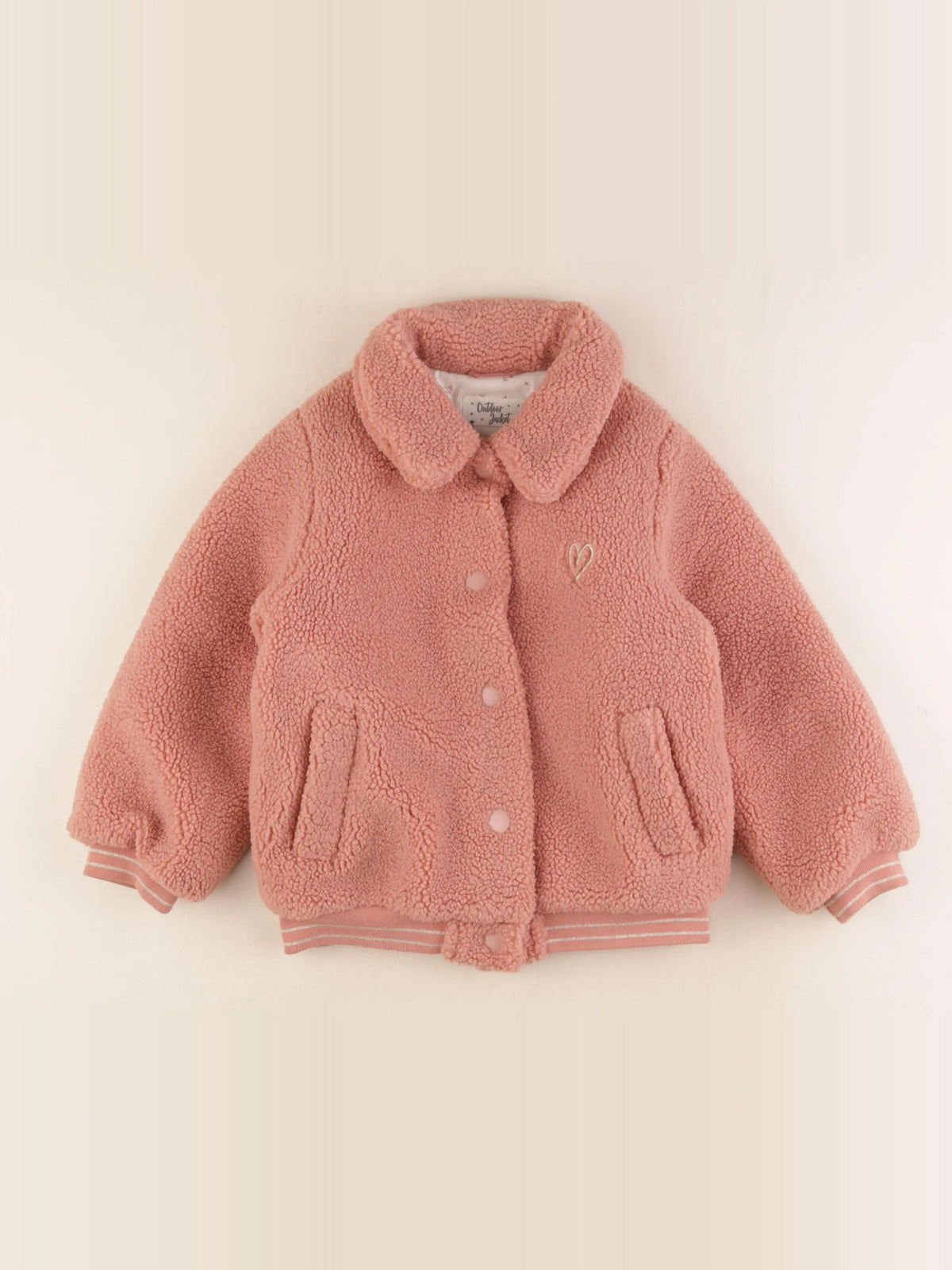 Vertbaudet - veste doublé rose - 5/7 ans