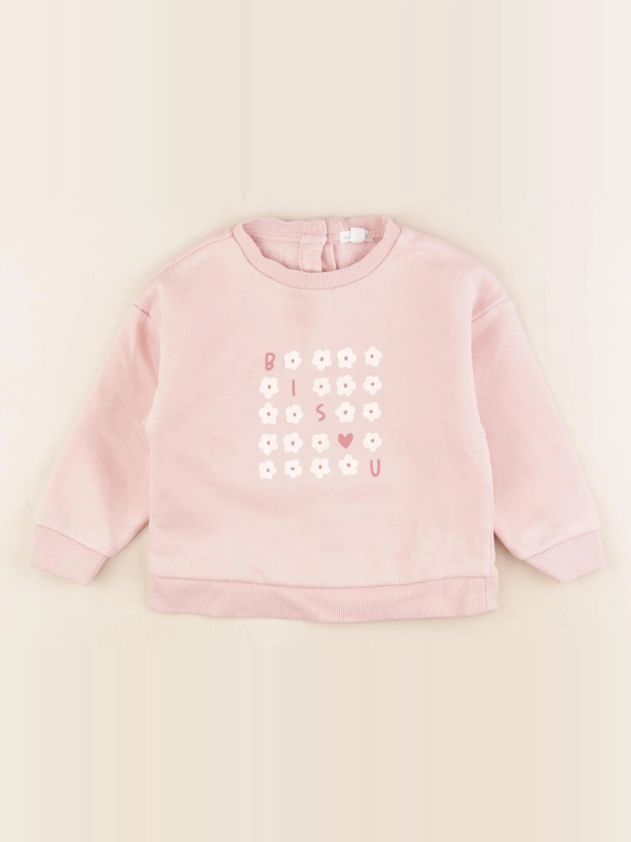 Vertbaudet - sweat rose - 2 ans