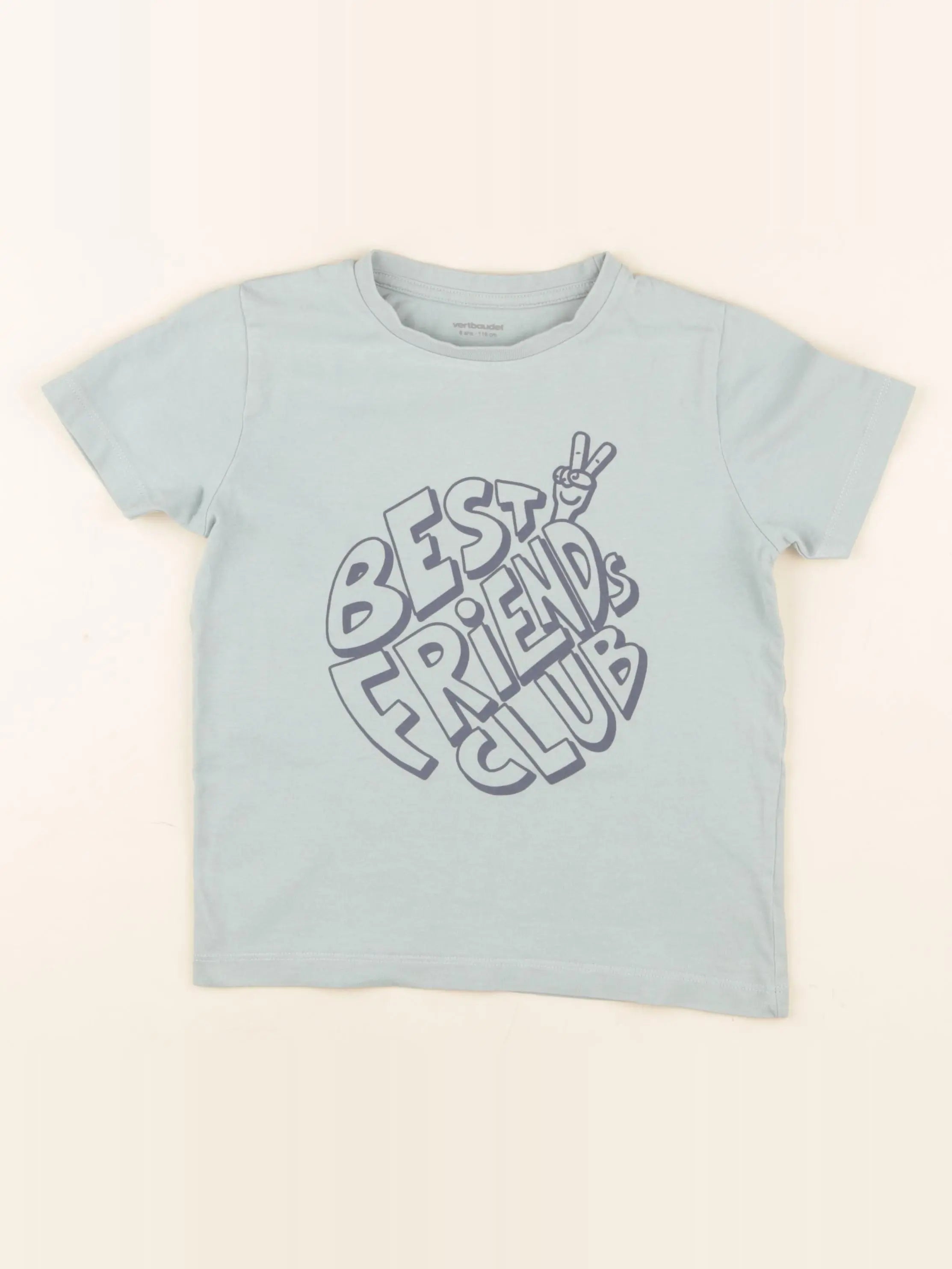 Vertbaudet - tee-shirt bleu - 6 ans