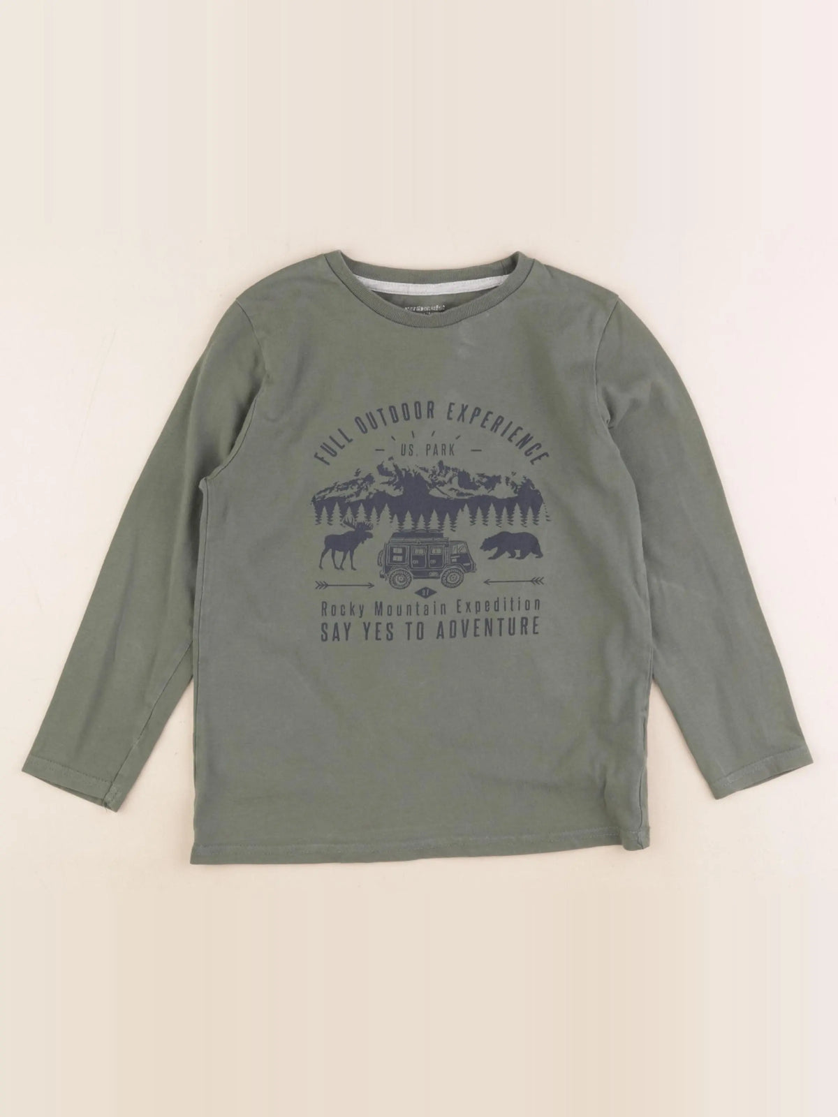 Vertbaudet - tee-shirt vert - 8 ans