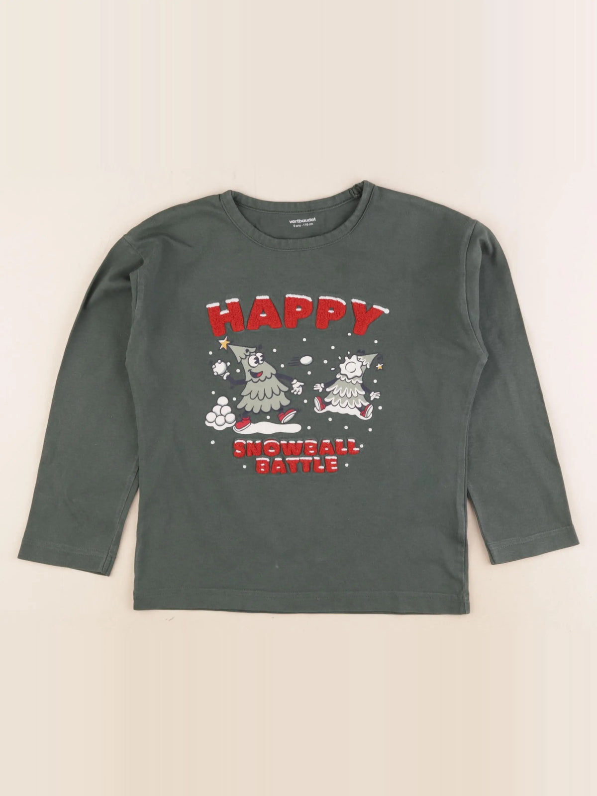 Vertbaudet - tee-shirt vert - 6 ans