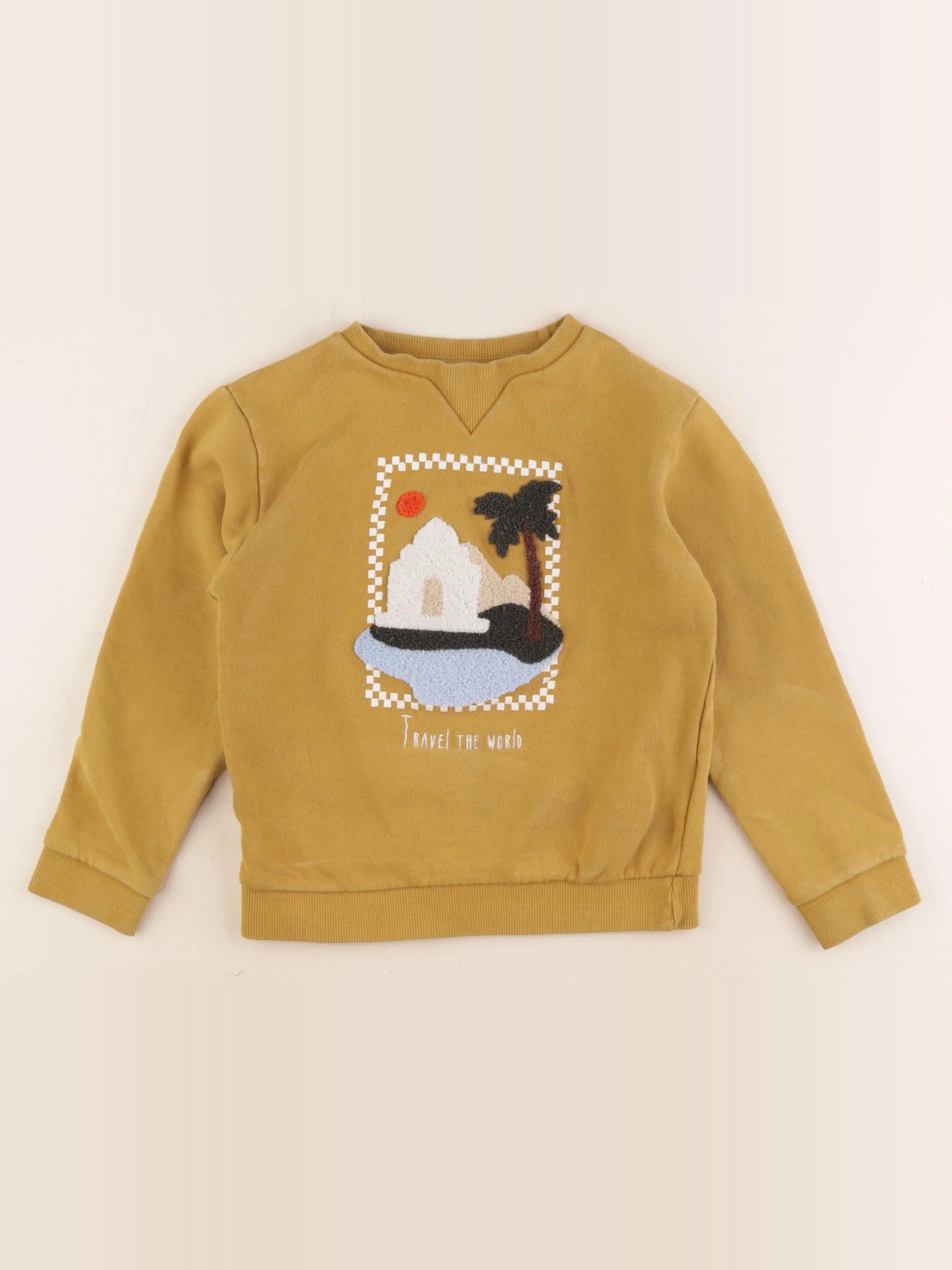 Little Cigogne - sweat marron - 8 ans