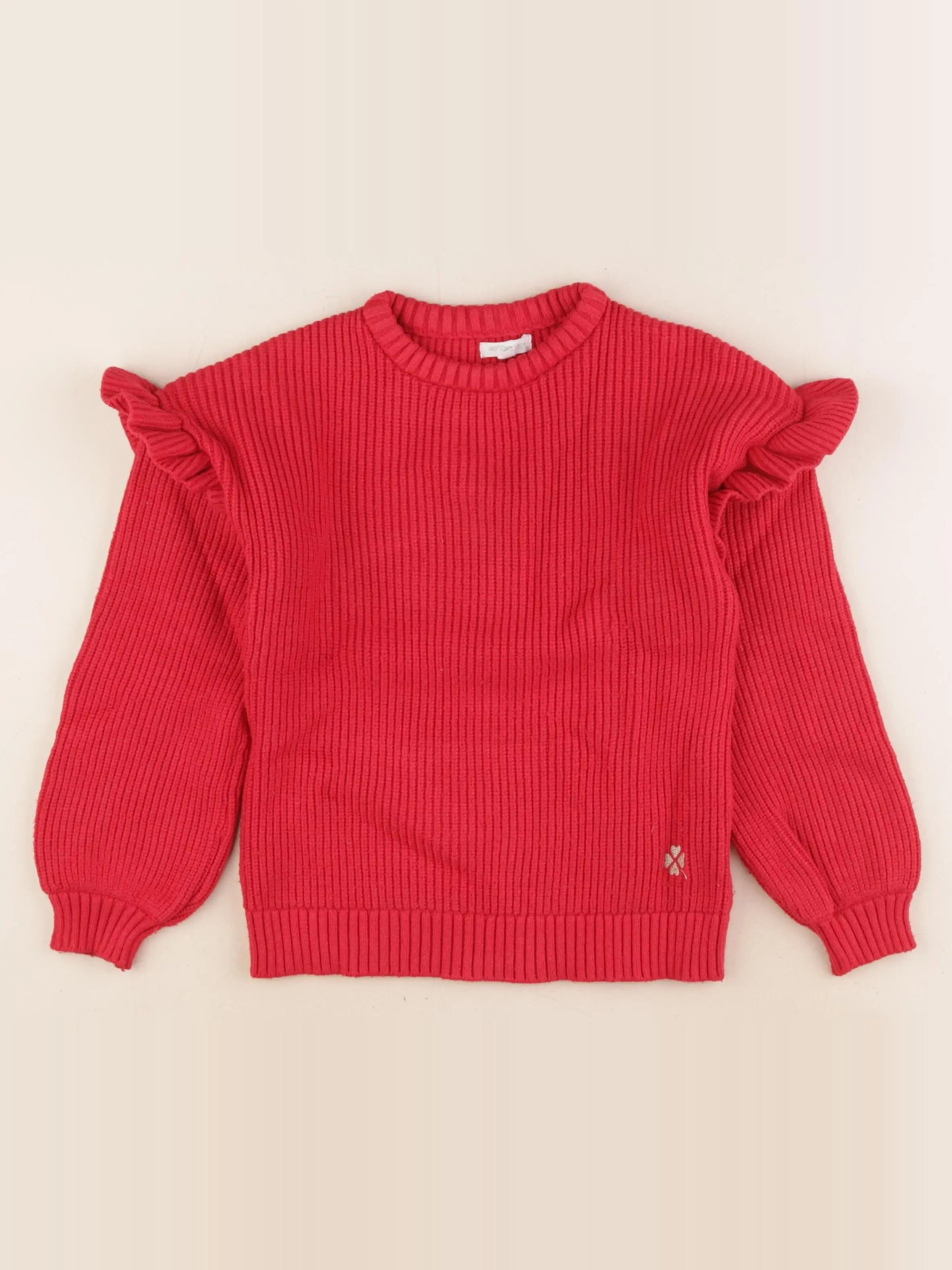 Vertbaudet - pull rouge - 8 ans