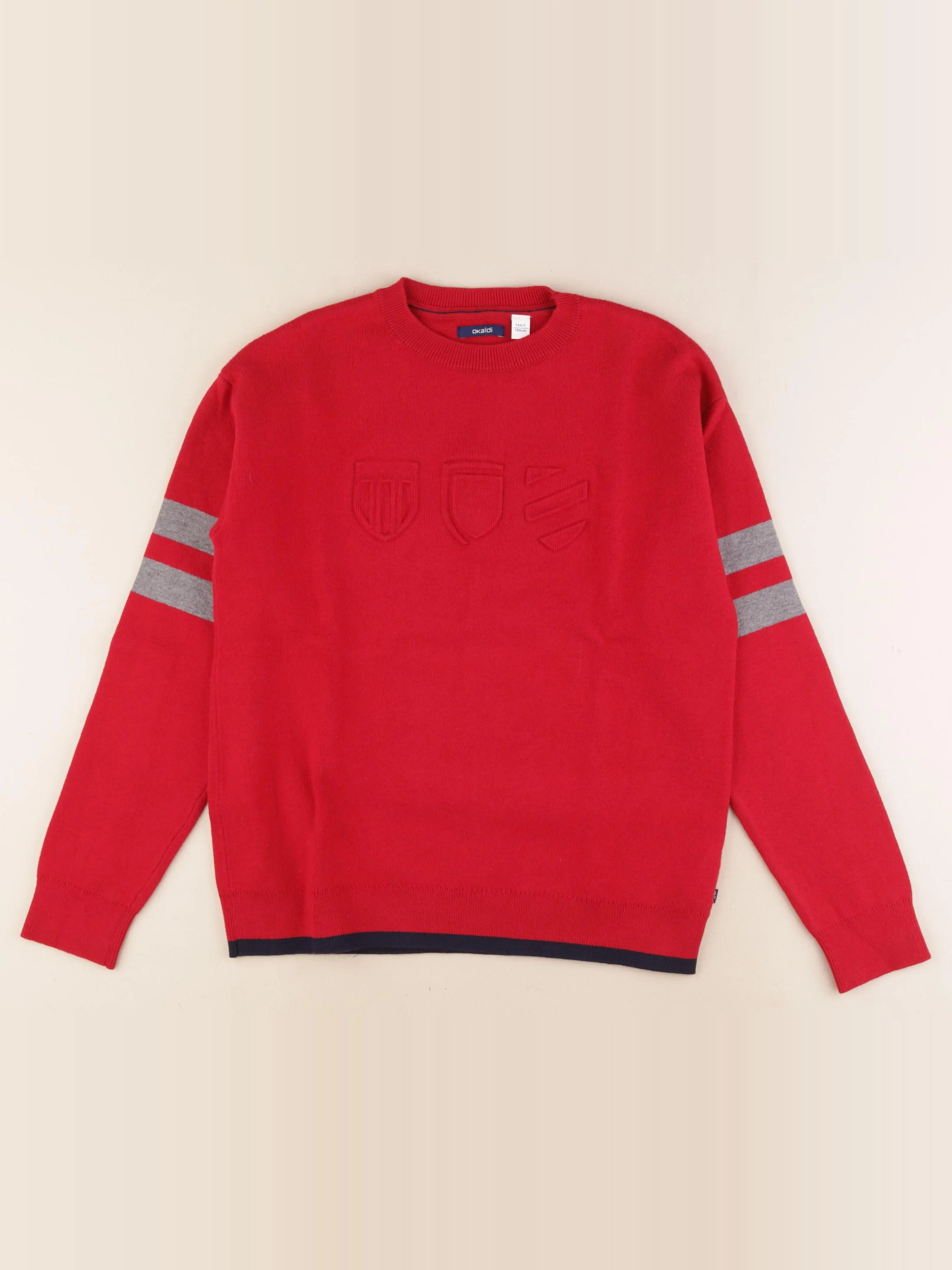 Okaidi - pull rouge - 14 ans