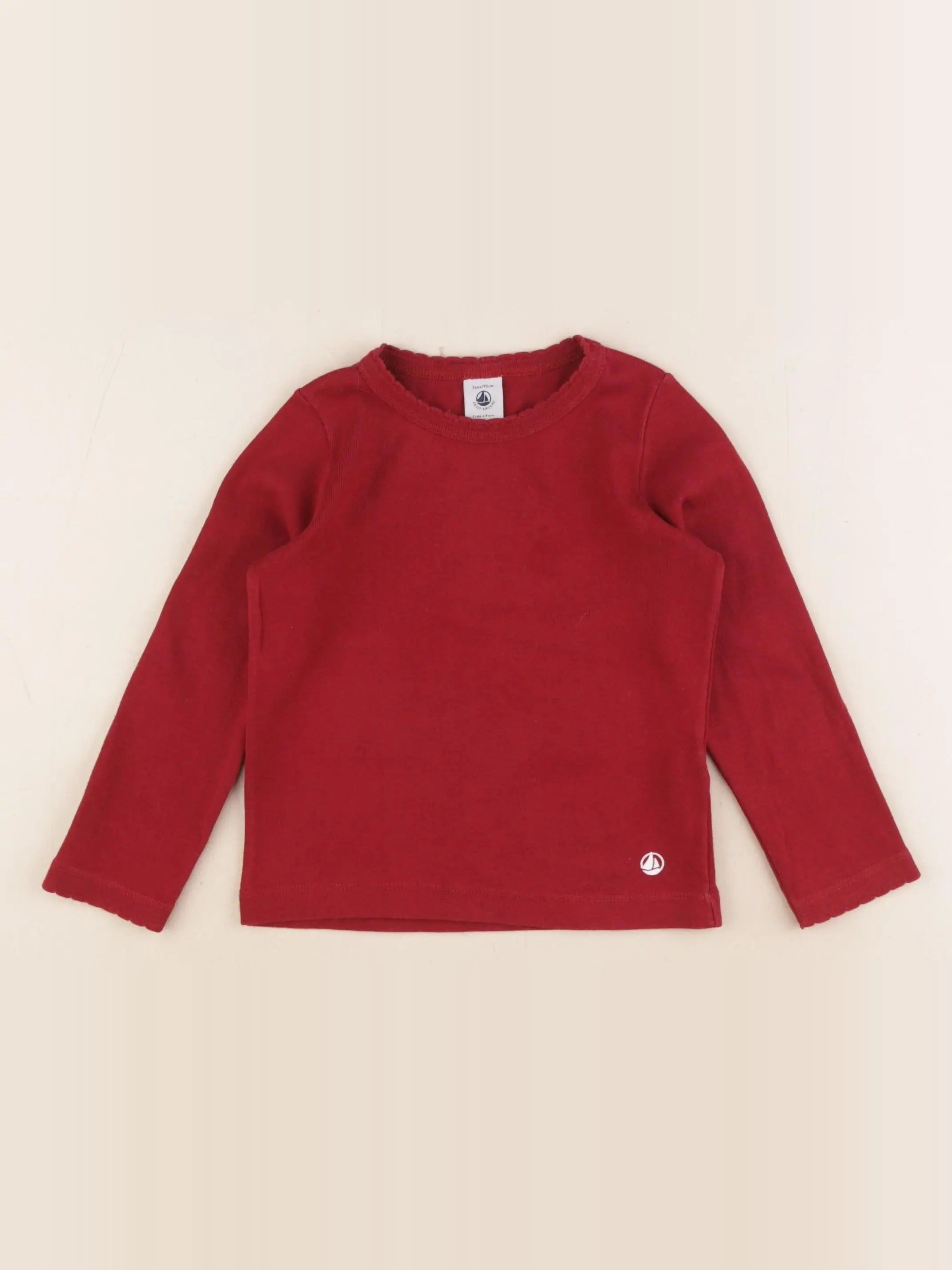 Petit Bateau - maillot de corps rouge - 3 ans
