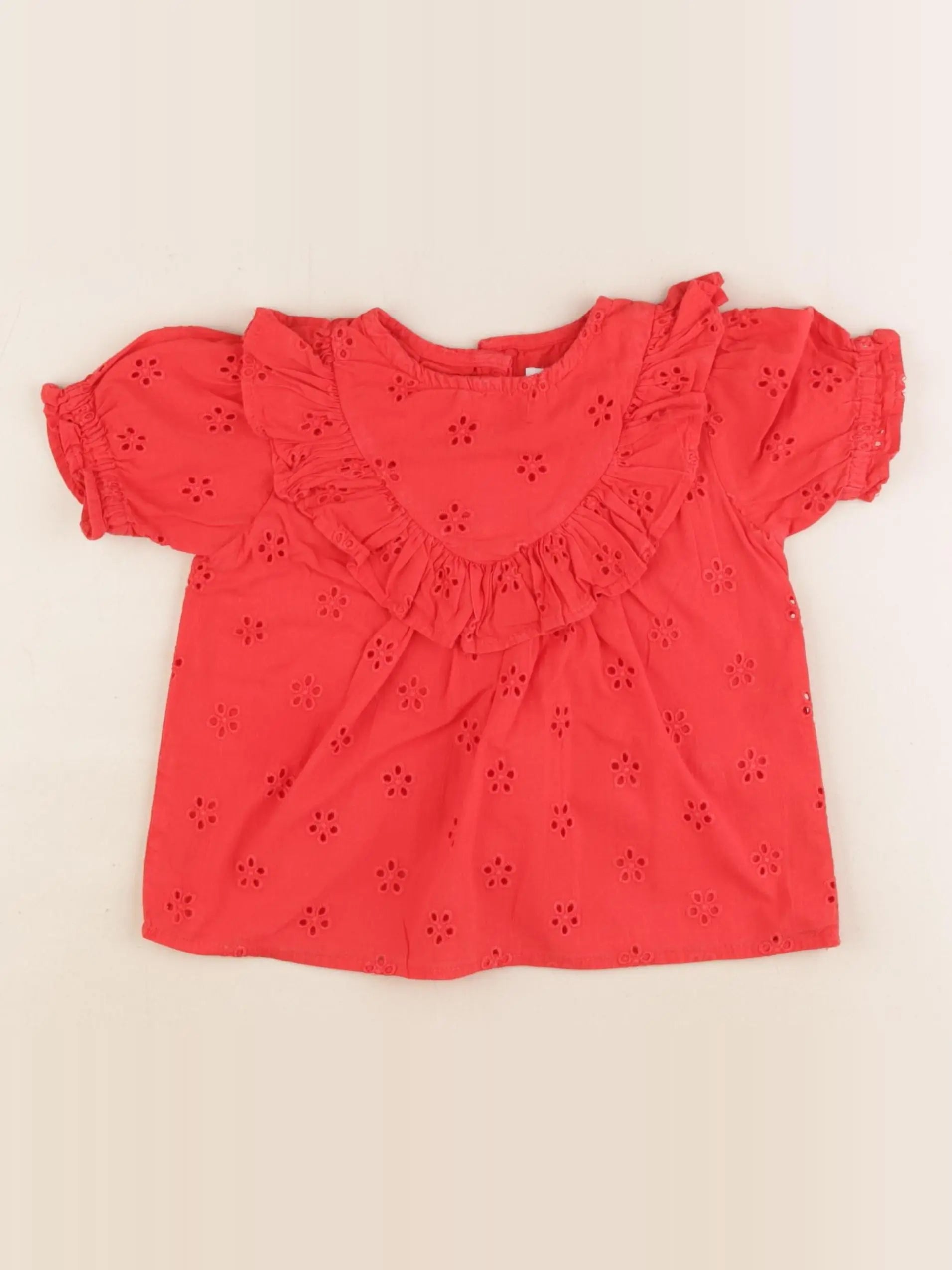 Vertbaudet - blouse rouge - 3 ans