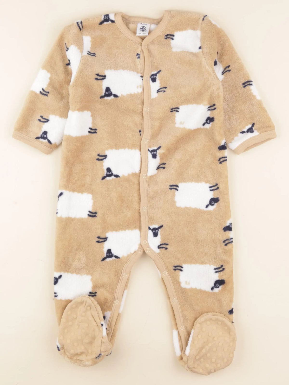 Petit Bateau - pyjama velours marron - 18 mois