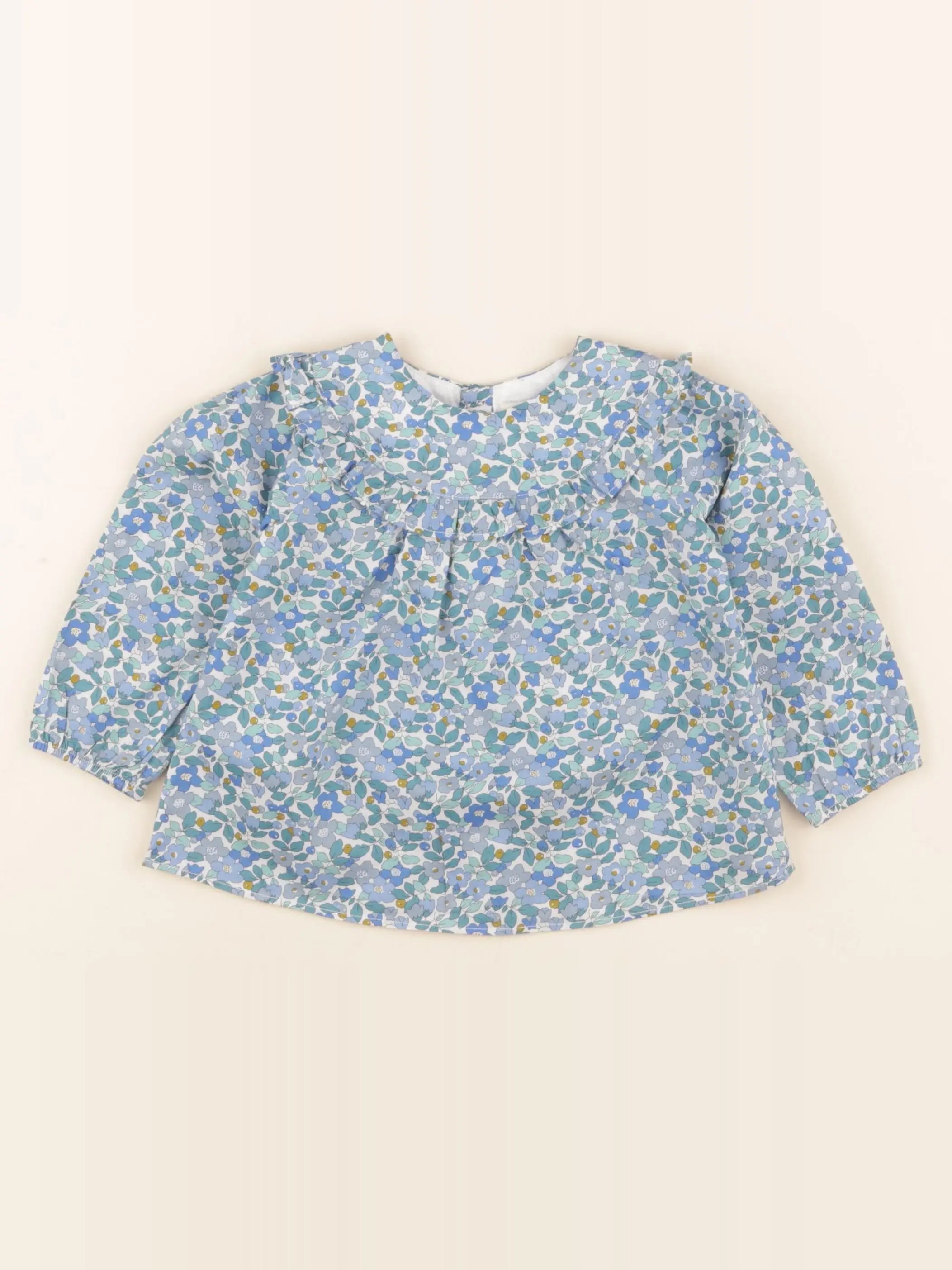 Cyrillus - blouse bleu - 18 mois