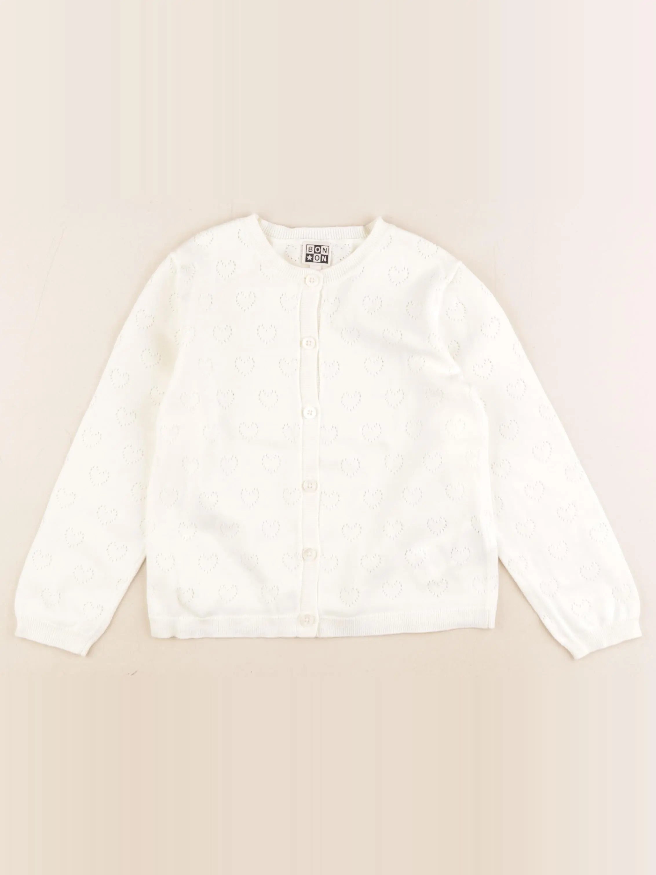 Bonton - gilet blanc - 6 ans