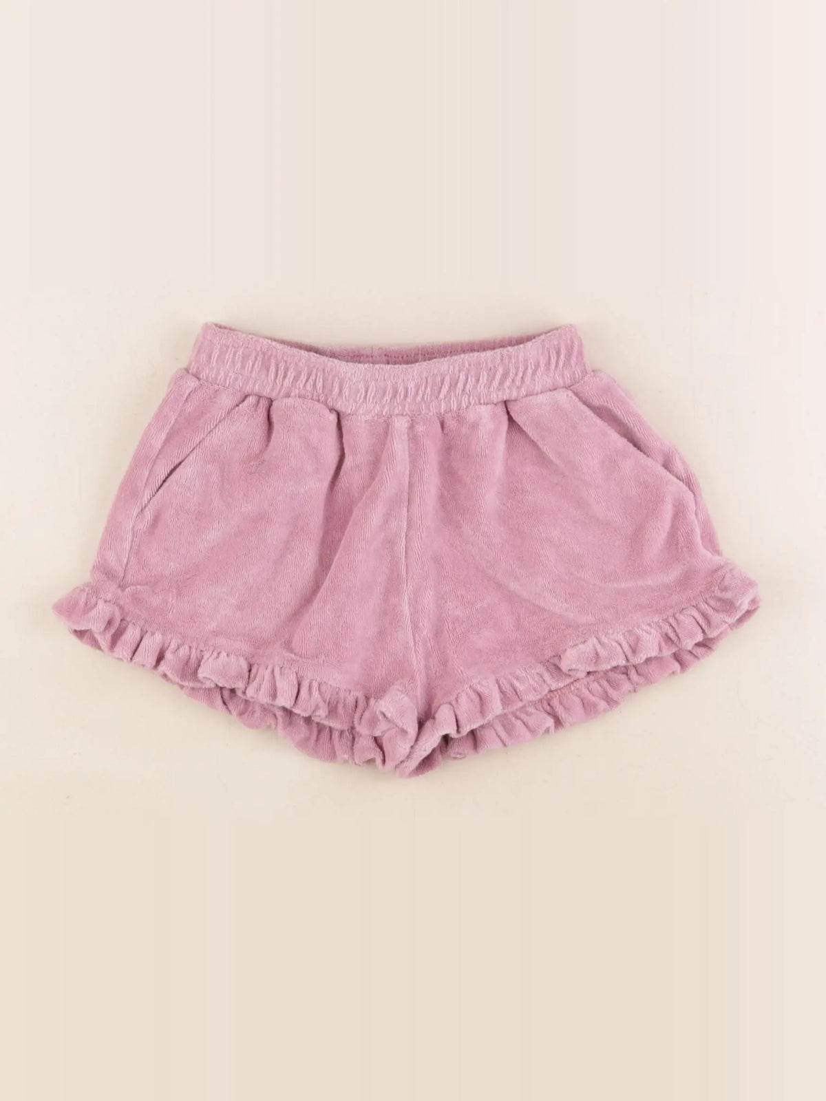 Emile et Ida - short beige, violet - 6 ans