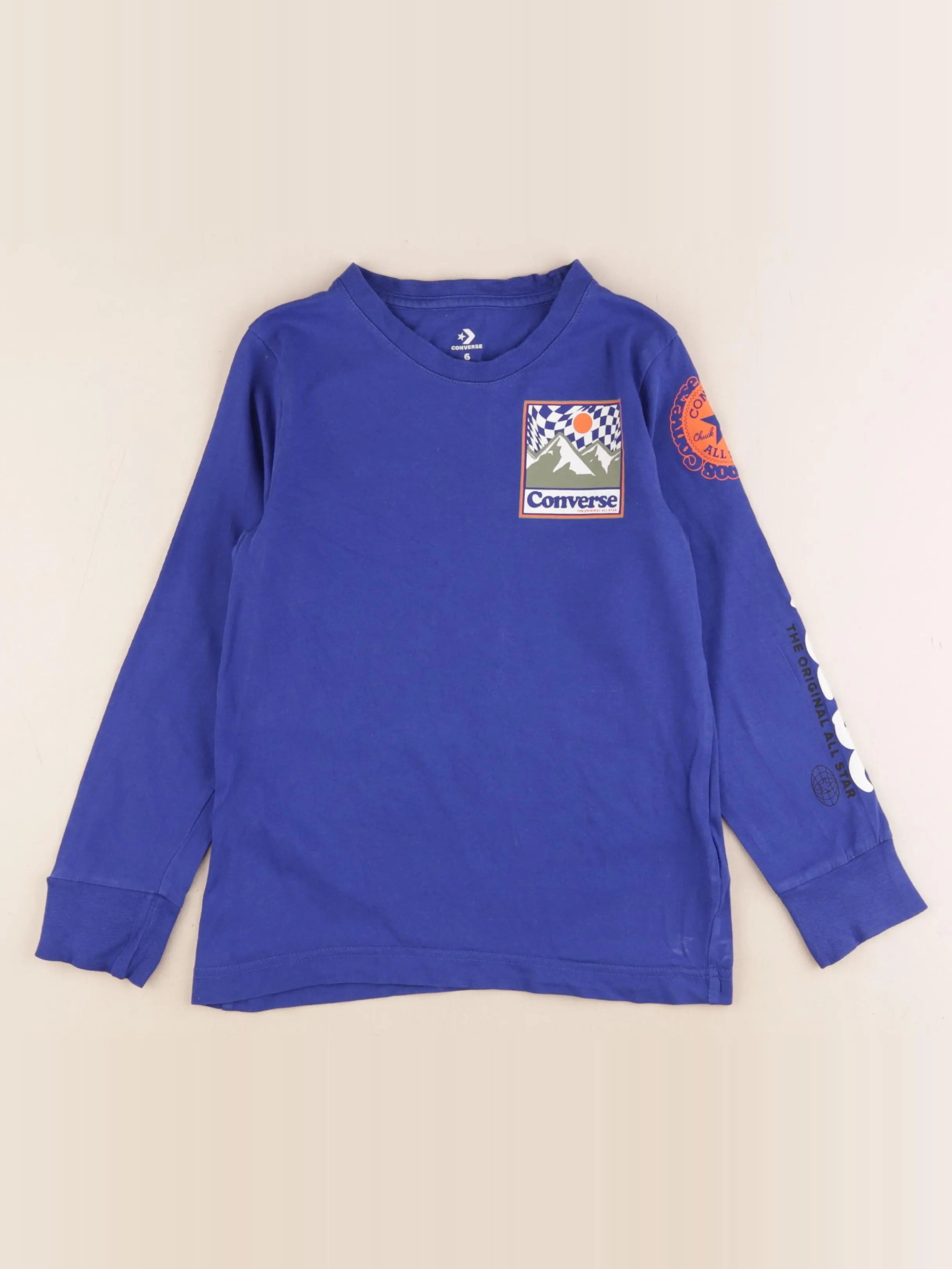Converse - tee-shirt imprimé au dos bleu - 6 ans