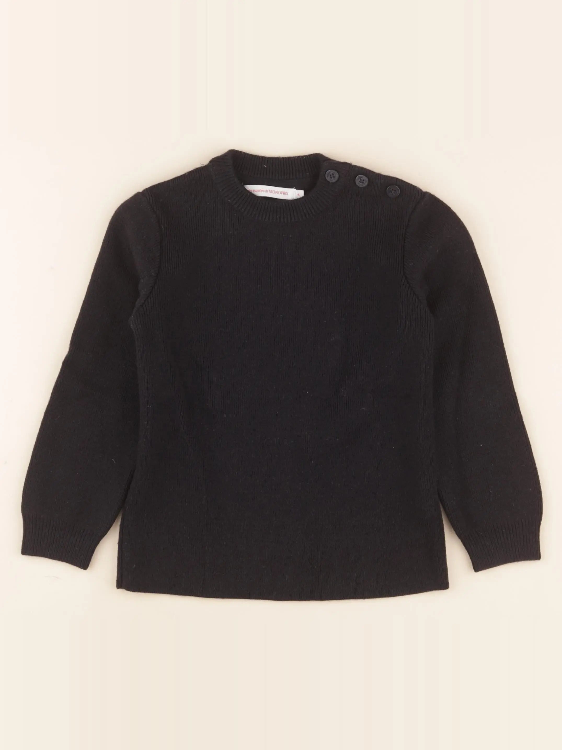 Monoprix - pull bleu - 4 ans