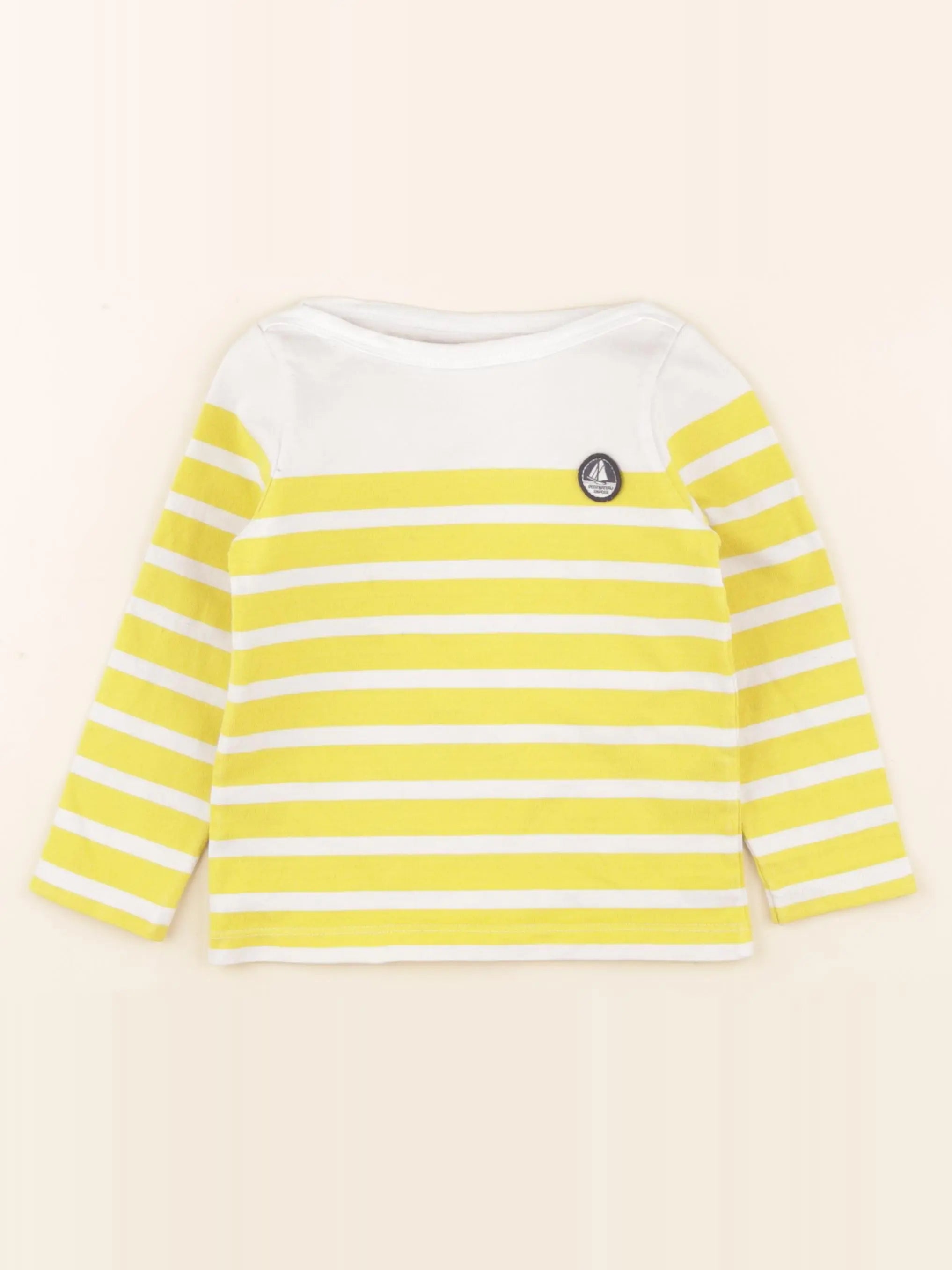 Petit Bateau - tee-shirt jaune - 3 ans