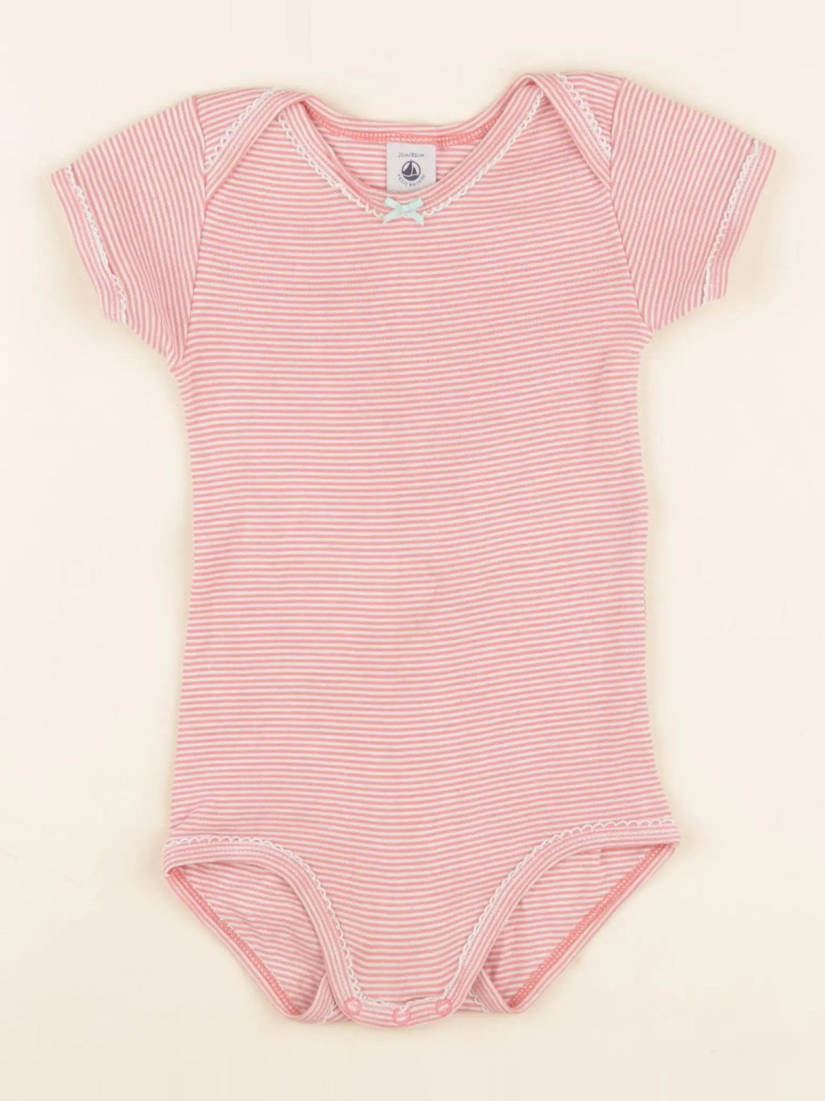Petit Bateau - body rose - 24 mois