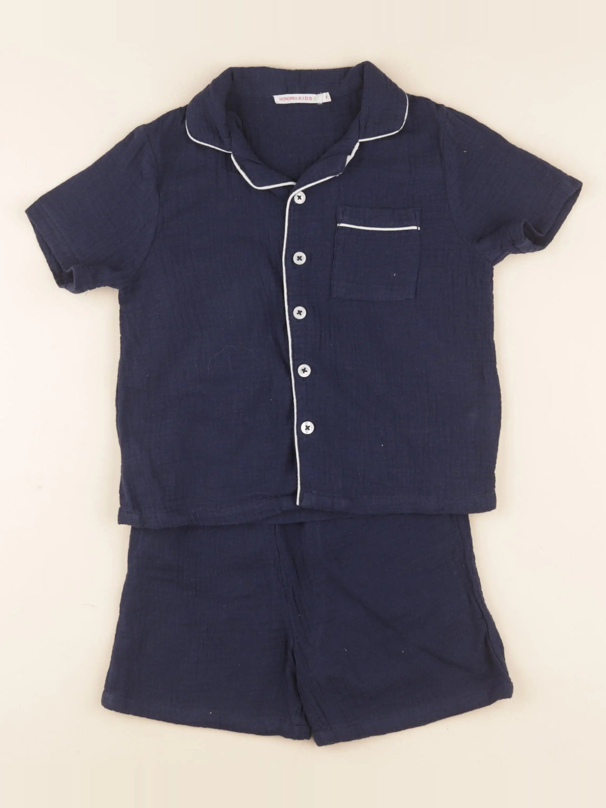 Monoprix - pyjama coton bleu - 5 ans