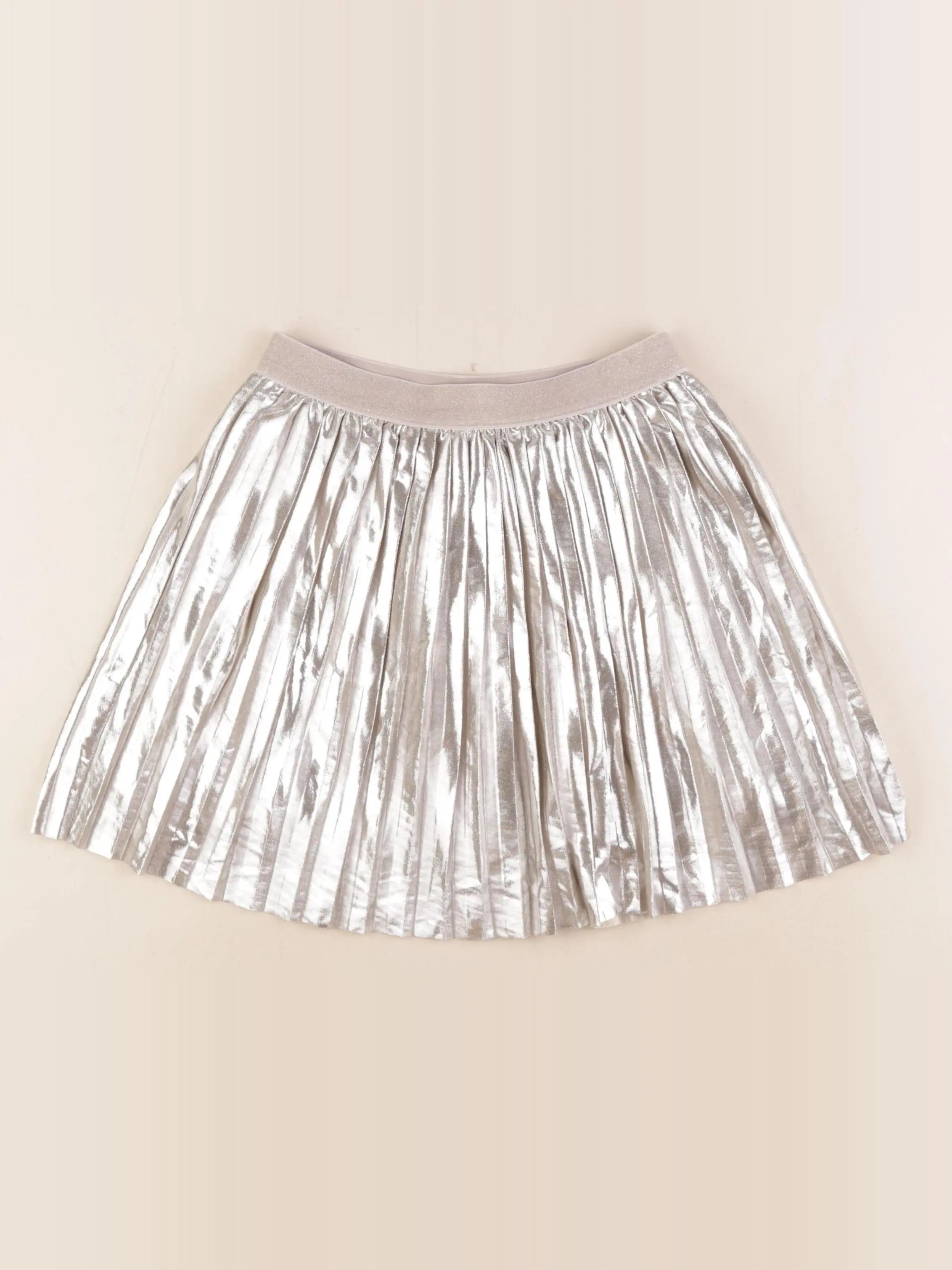 Mango - jupe beige, or - 8/9 ans