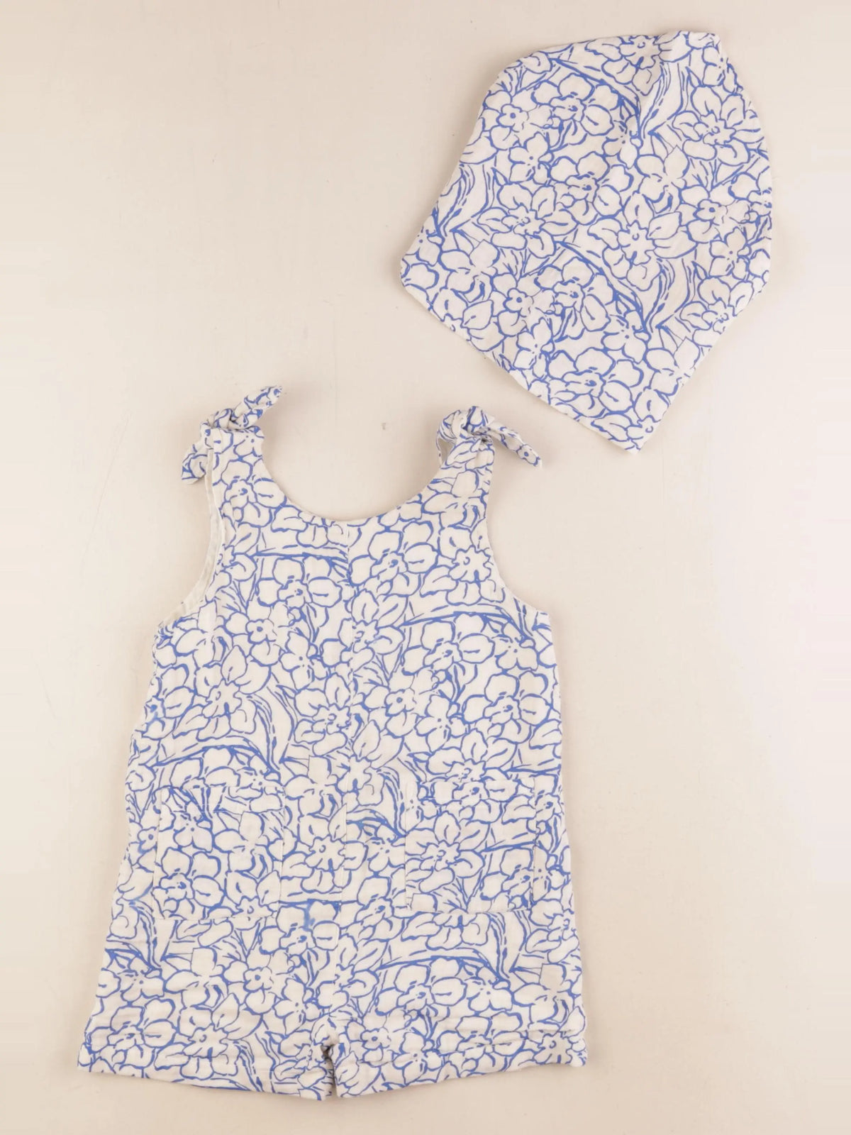 Boutchou - ensemble beige, bleu - 2 ans