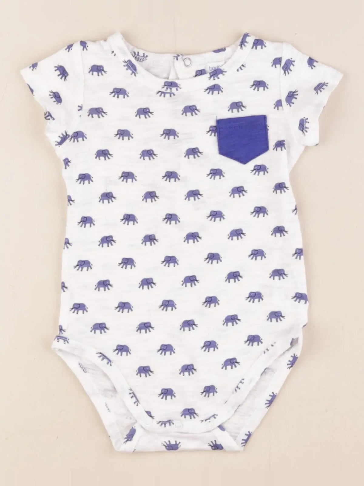 Boutchou - body bleu, blanc - 6 mois