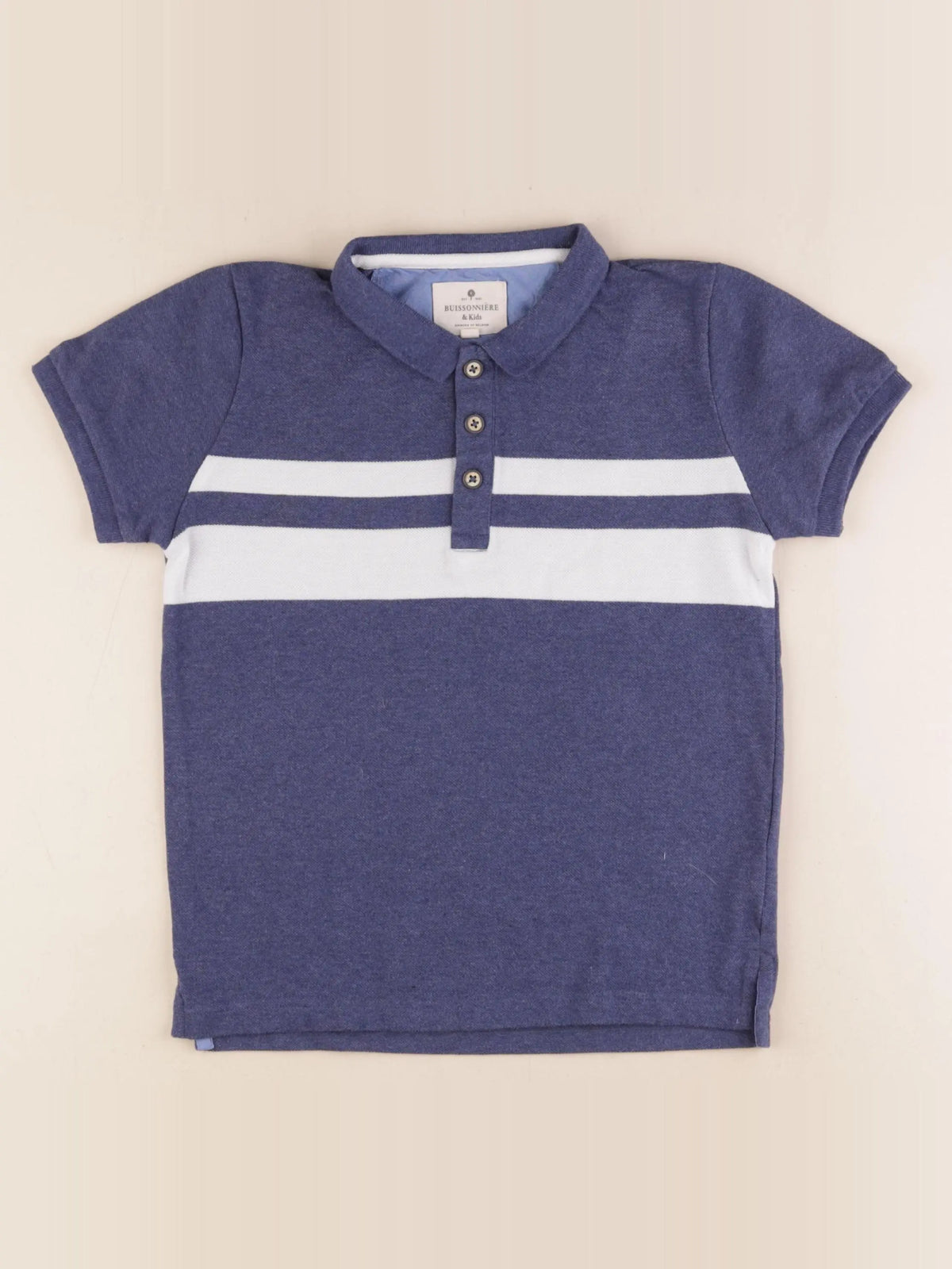 Buissonnière - polo bleu, blanc - 10/11 ans
