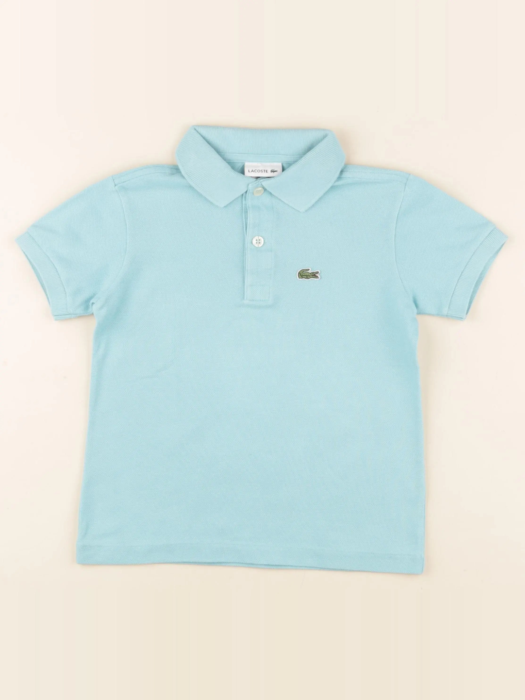 Lacoste - polo bleu - 6 ans