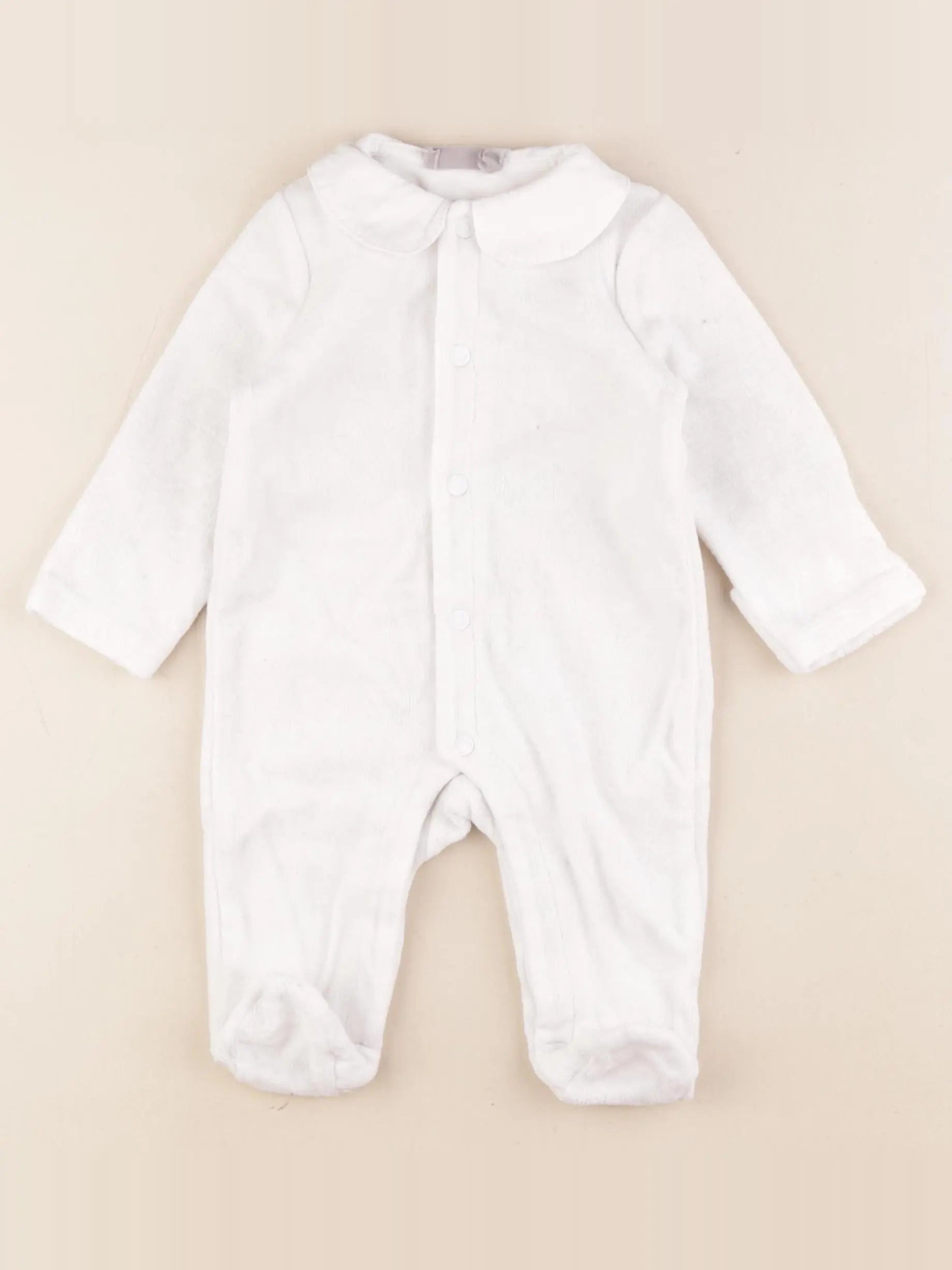 Boutchou - pyjama velours blanc - 3 mois
